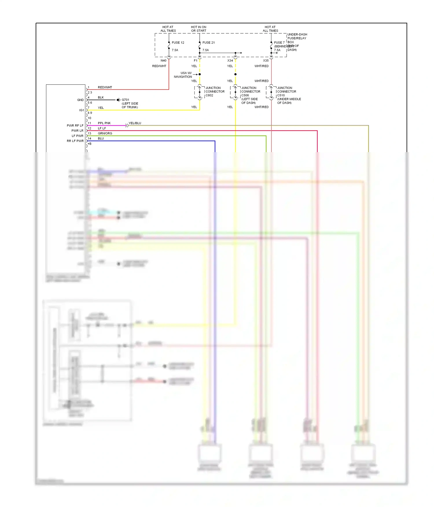 Wiring diagram computer data lines system for Acura TL III facelift (2006-2008) (23 of 24)