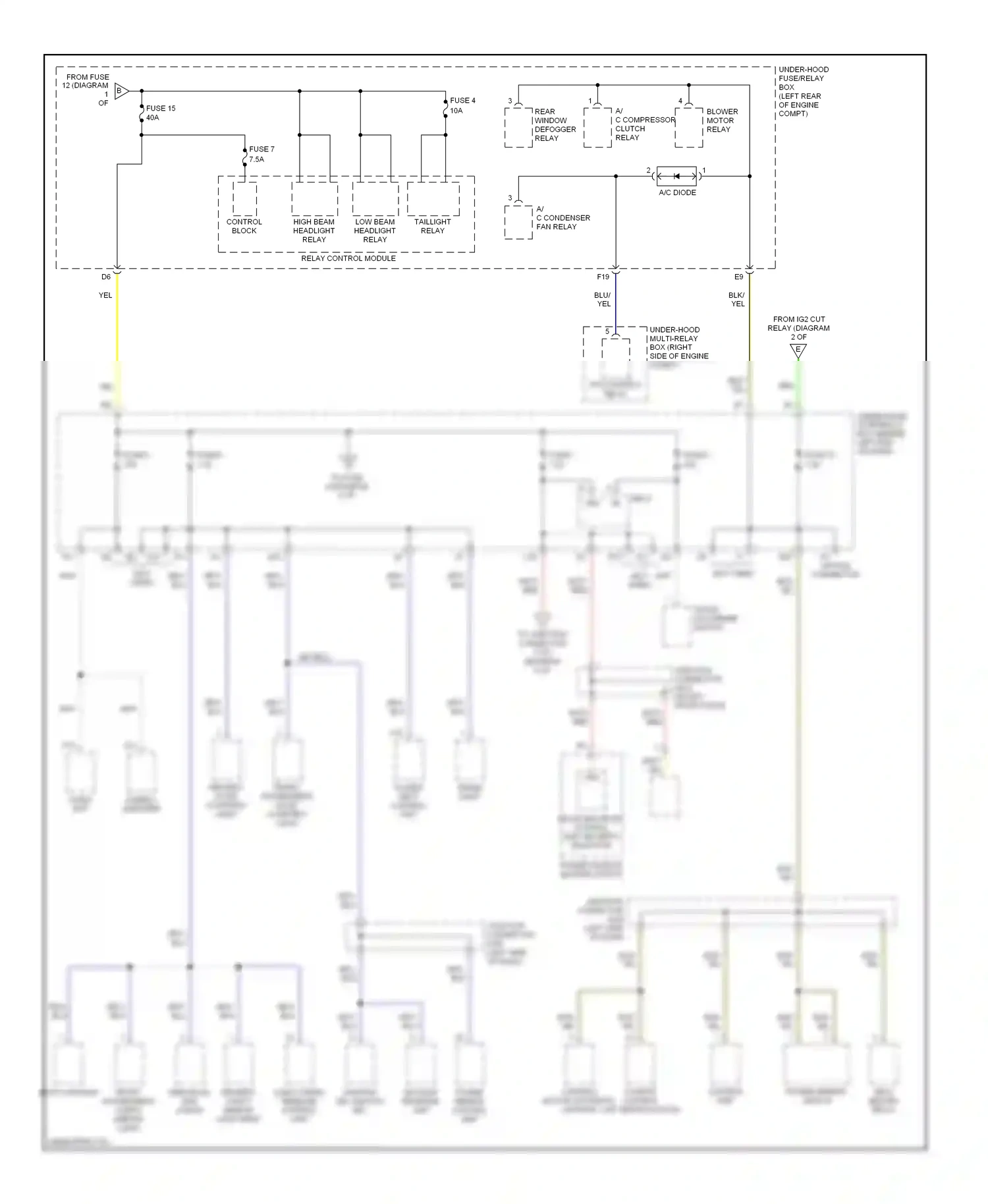 Wiring diagram control block for Acura TL III facelift (2006-2008) (13 of 15)