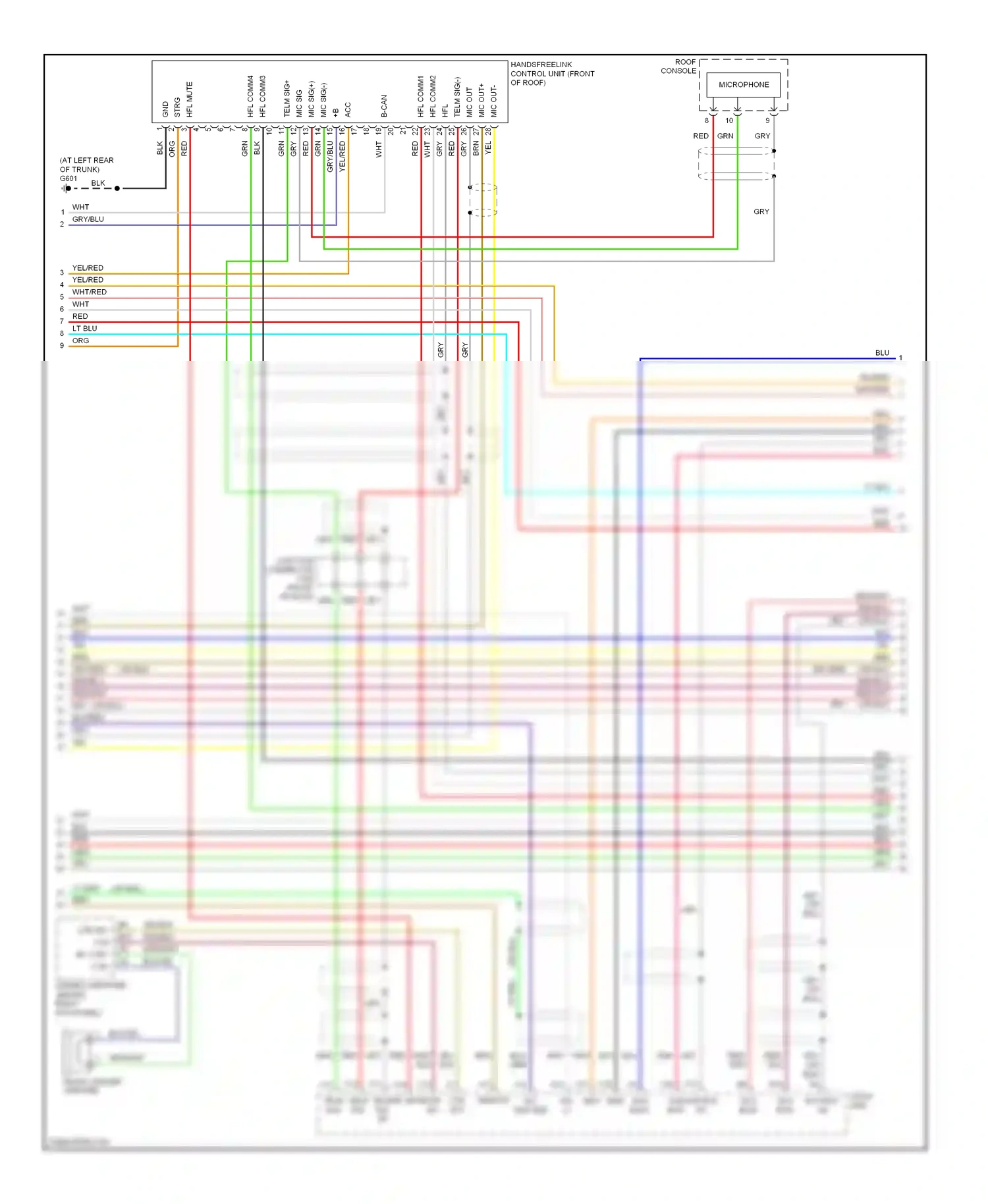 Wiring diagram ctr sp+ ctr sp- ctr- ctr- for Acura TL III facelift (2006-2008) (2 of 2)