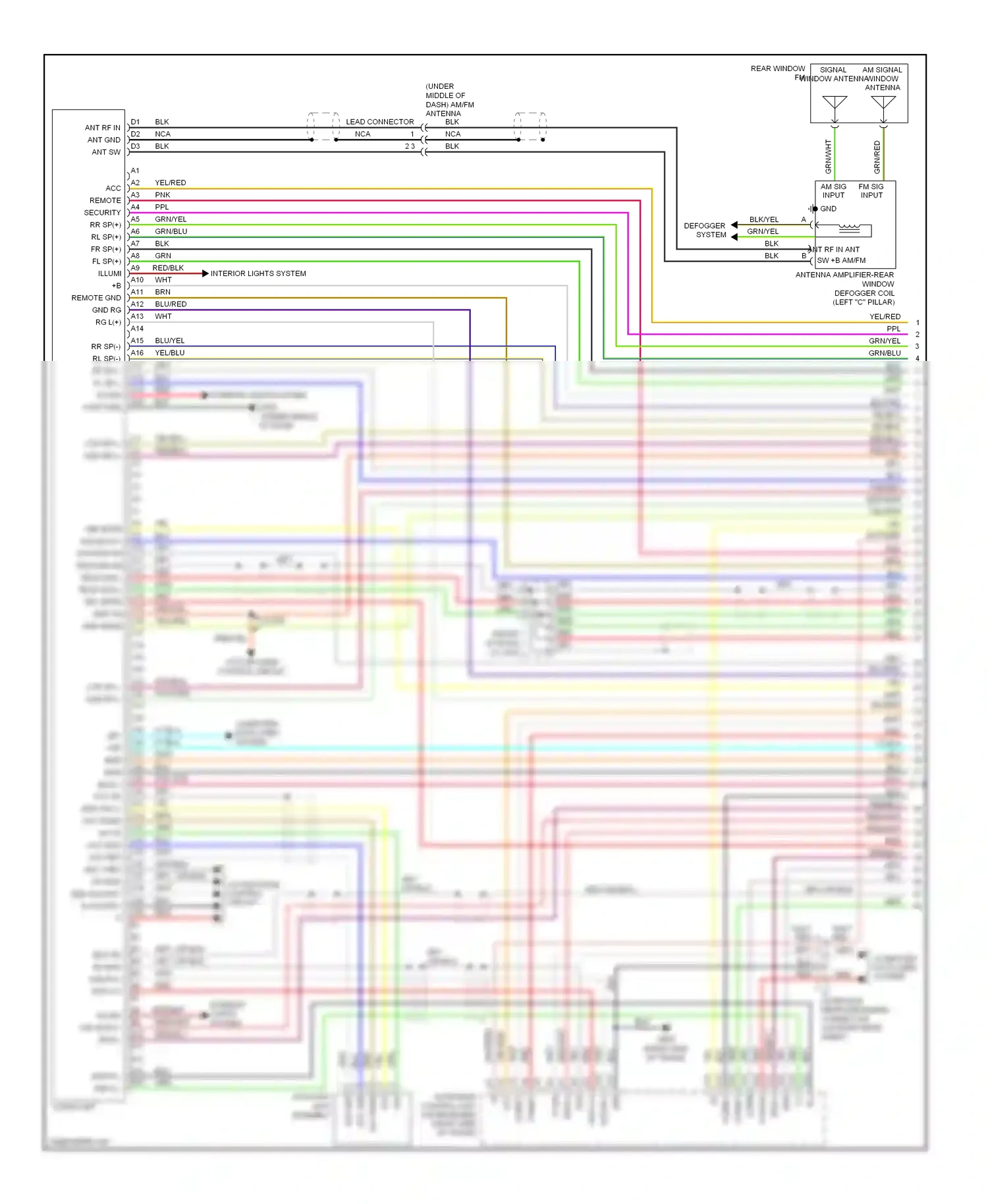 Wiring diagram defogger system for Acura TL III facelift (2006-2008) (3 of 4)