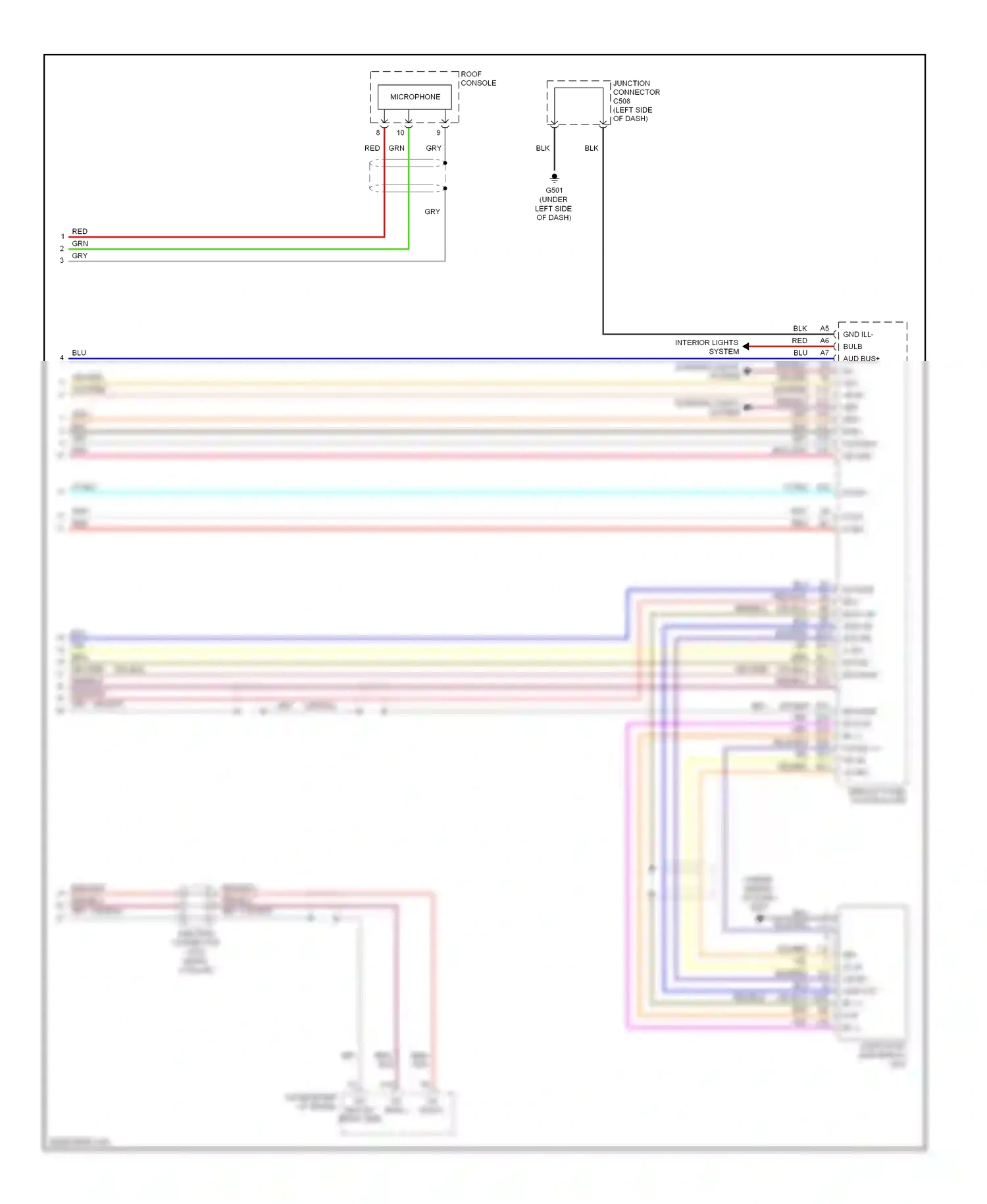 Wiring diagram display panel control unit for Acura TL III facelift (2006-2008) (2 of 6)