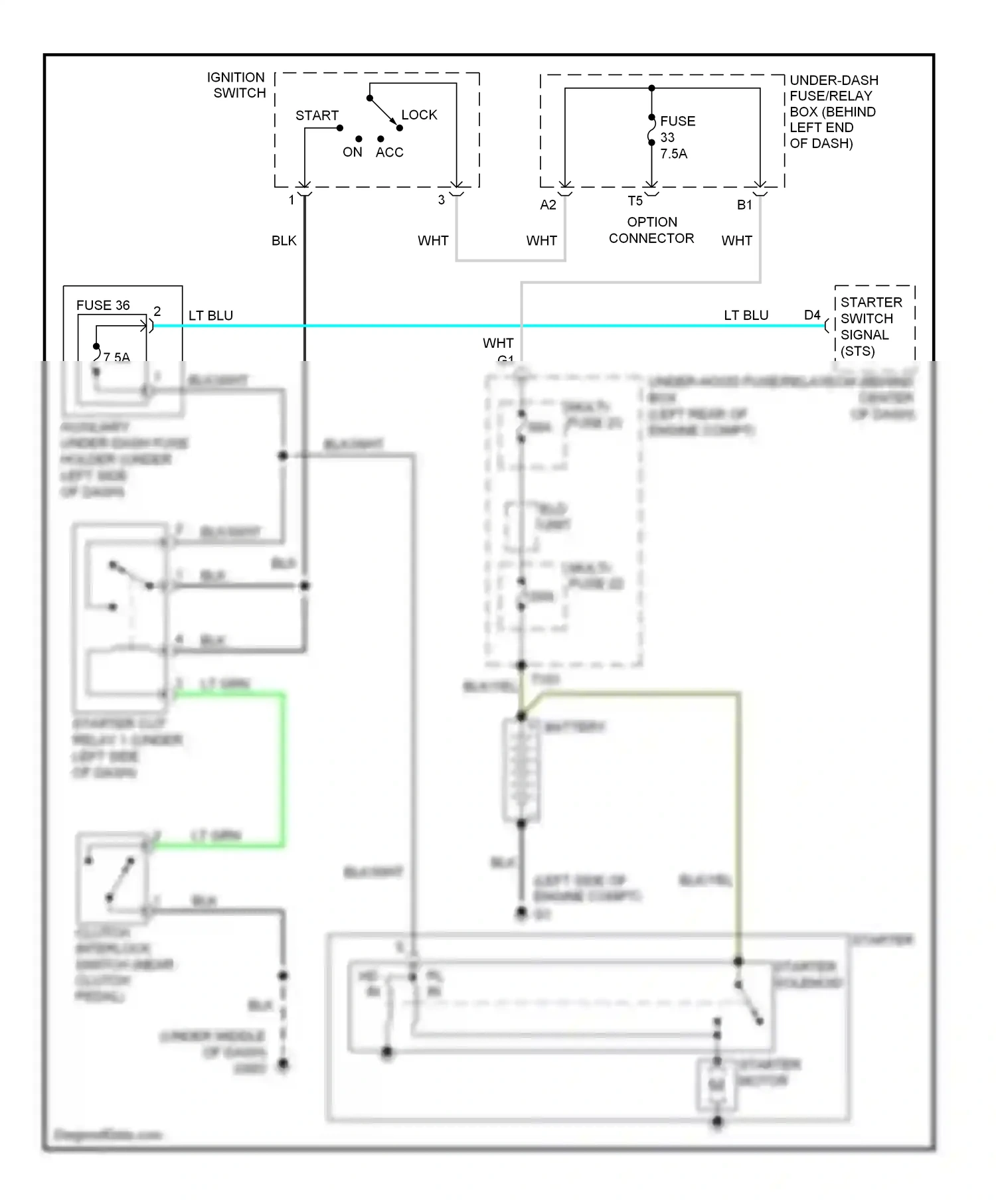 Wiring diagram eld unit for Acura TL III facelift (2006-2008) (4 of 6)