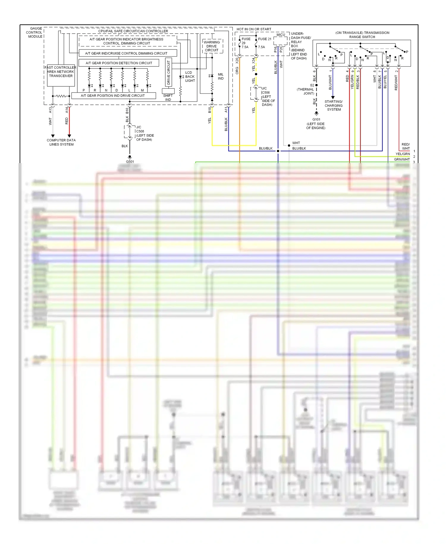 Wiring diagram fast controller area network transceiver for Acura TL III facelift (2006-2008) (7 of 12)