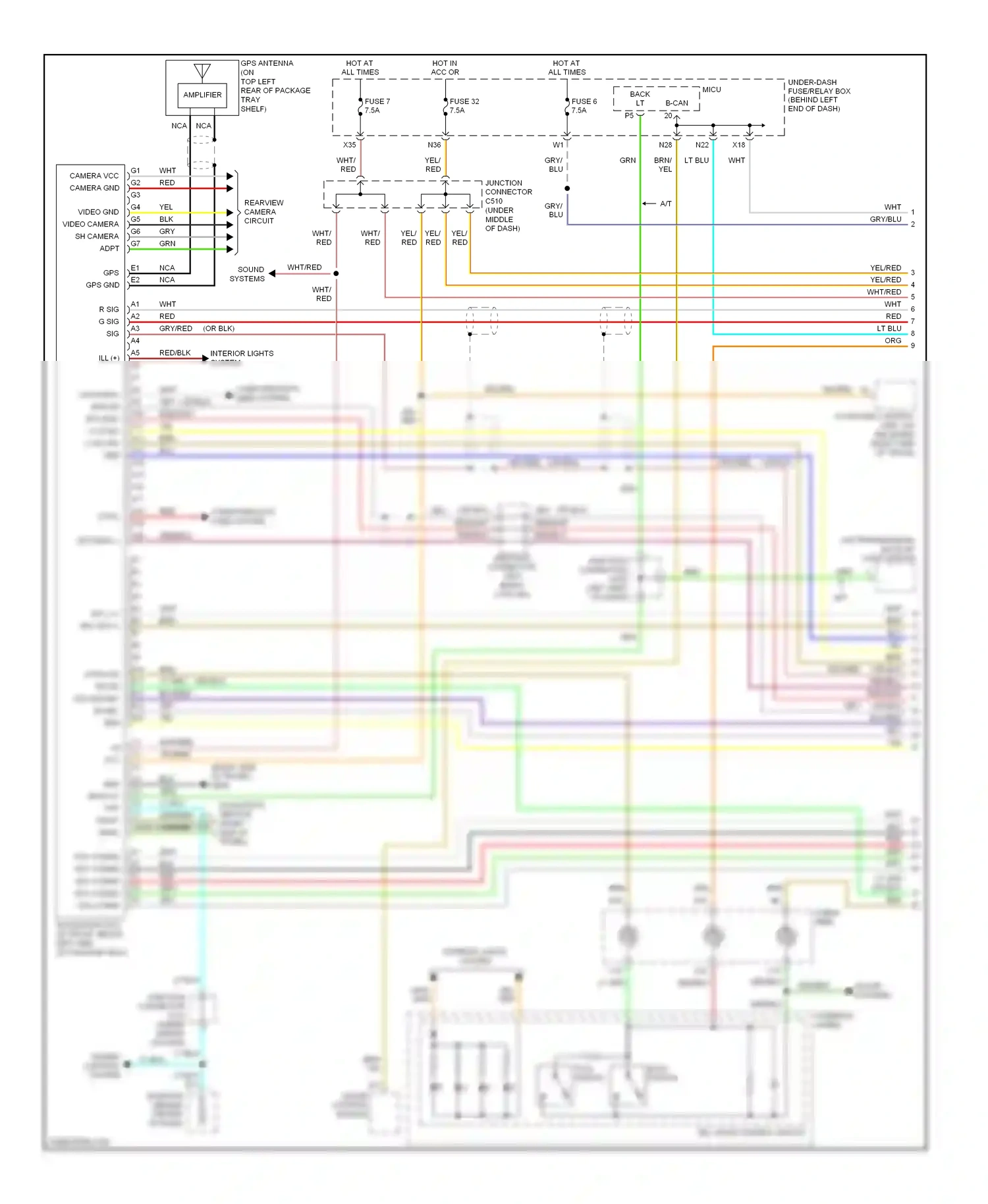 Wiring diagram gauge control module for Acura TL III facelift (2006-2008) (18 of 27)