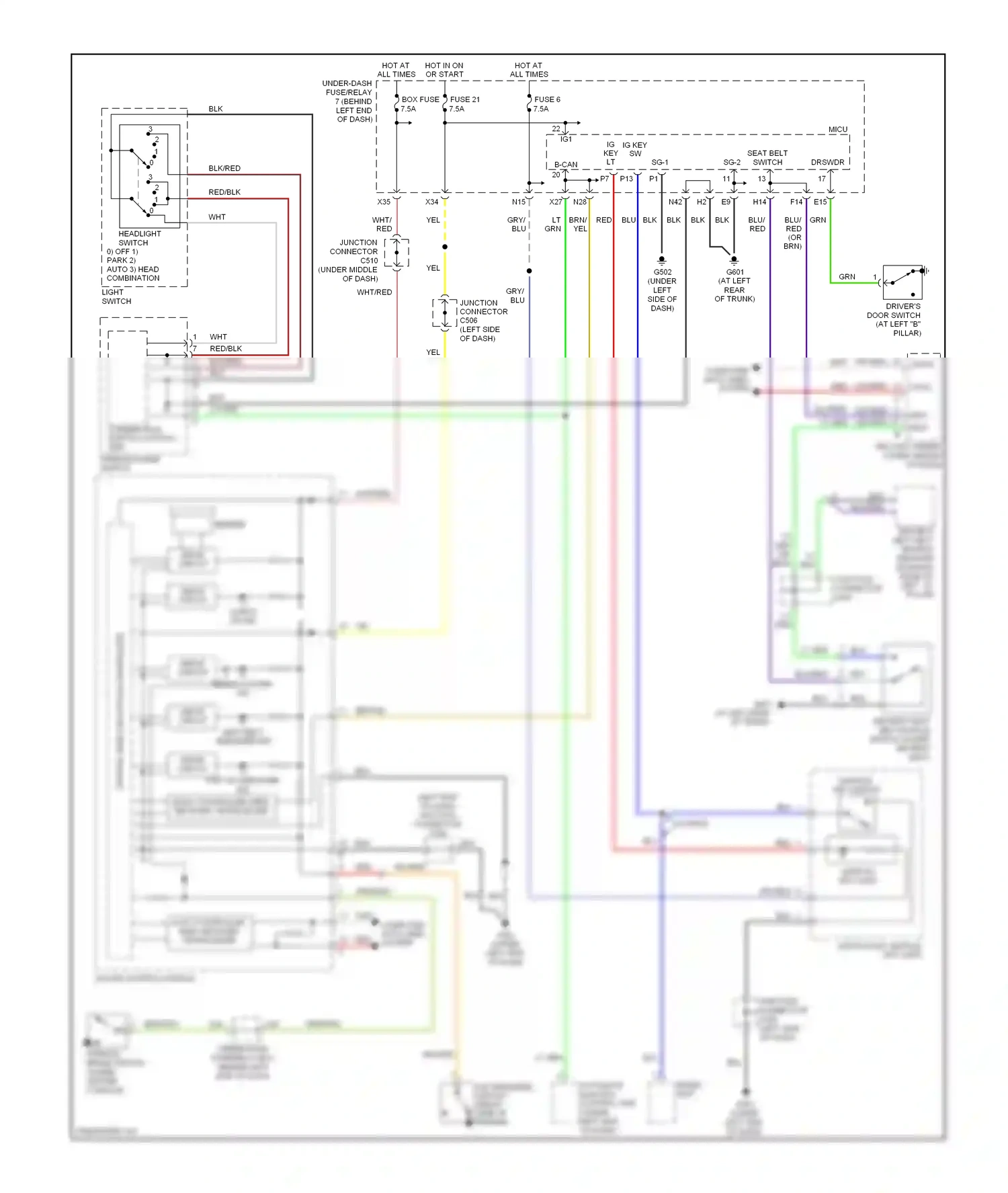 Wiring diagram gauge control module for Acura TL III facelift (2006-2008) (23 of 27)