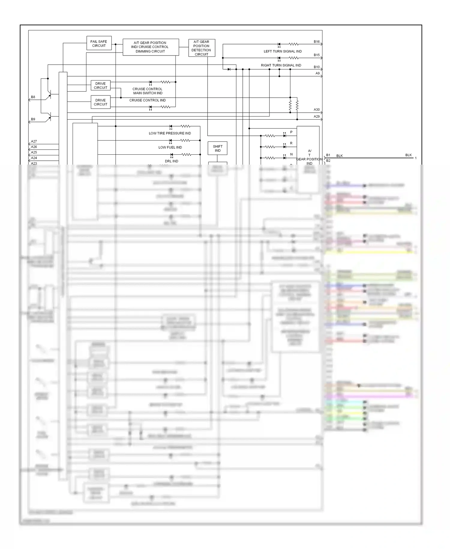 Wiring diagram lcd back light ind for Acura TL III facelift (2006-2008) (1 of 1)