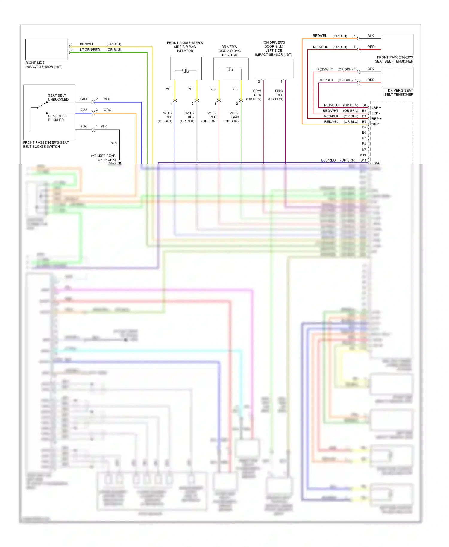 Wiring diagram (left side for Acura TL III facelift (2006-2008) (1 of 1)