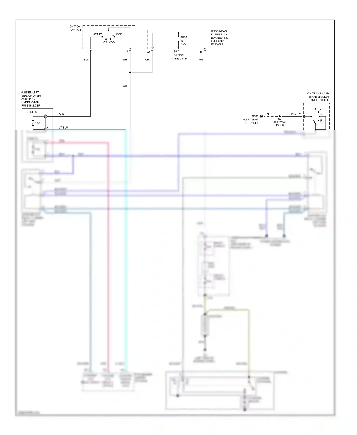 Wiring diagram power distribution system for Acura TL III facelift (2006-2008) (1 of 3)