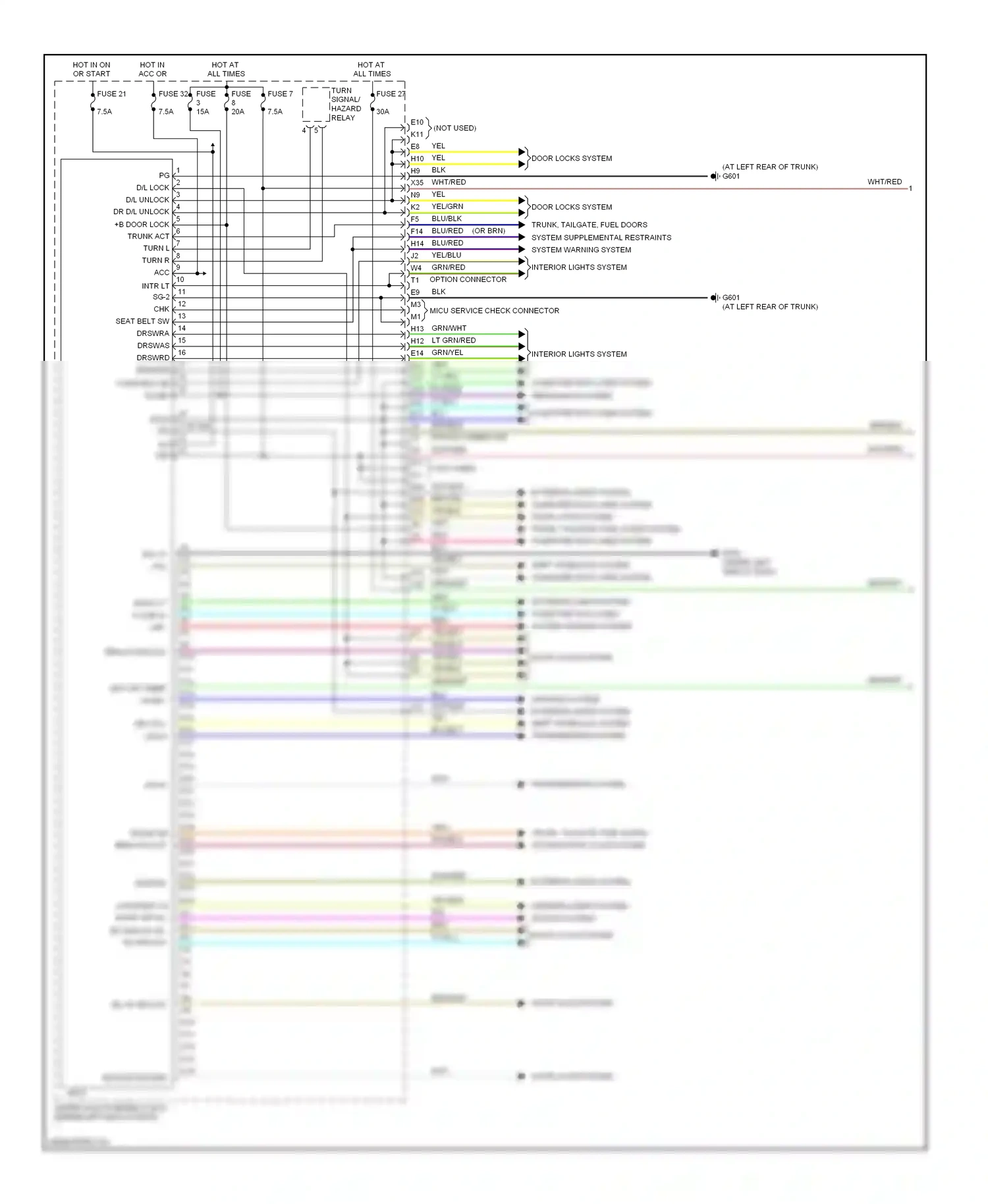 Wiring diagram transmissions system for Acura TL III facelift (2006-2008) (1 of 2)