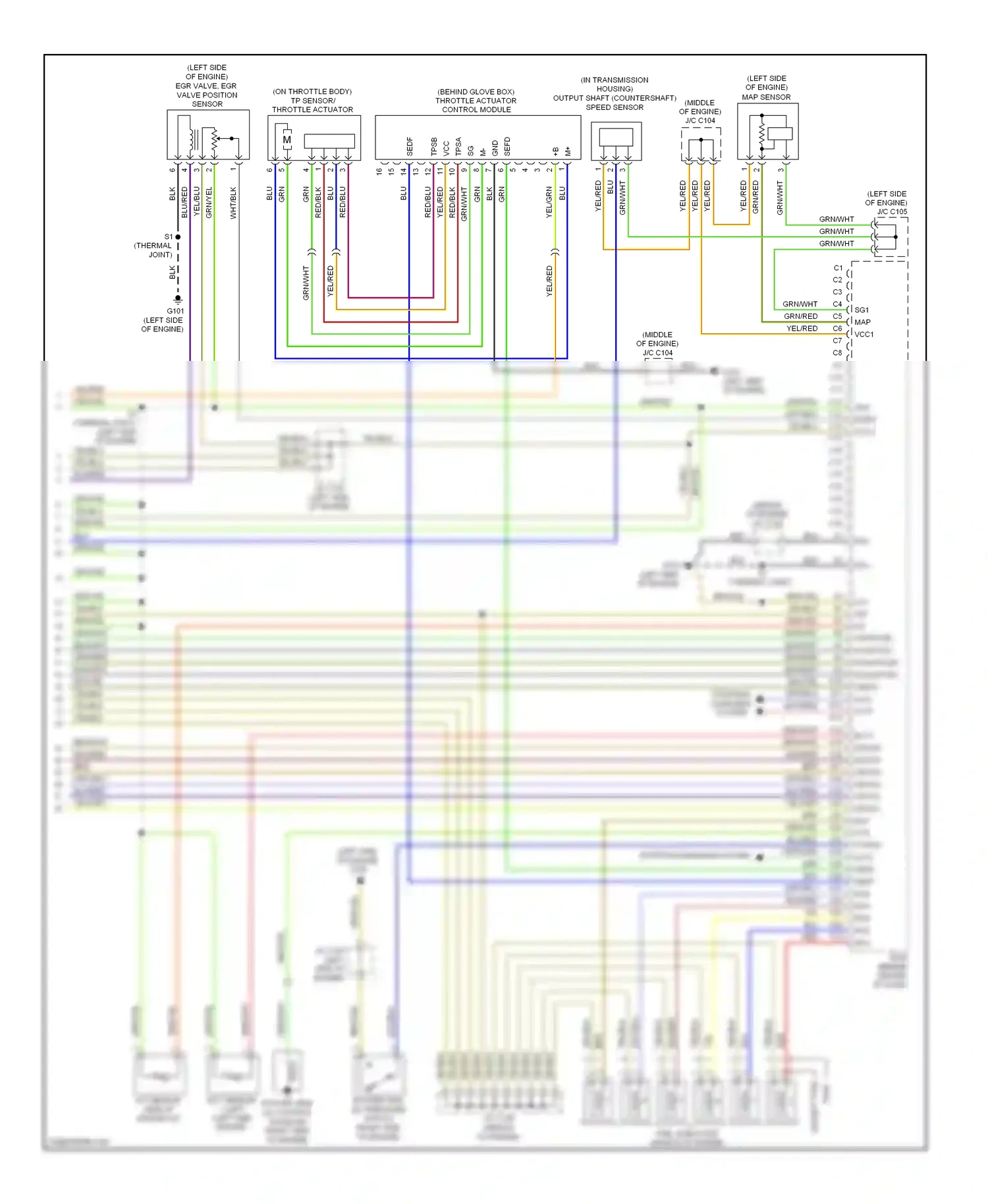 Wiring diagram type s for Acura TL III facelift (2006-2008) (7 of 11)