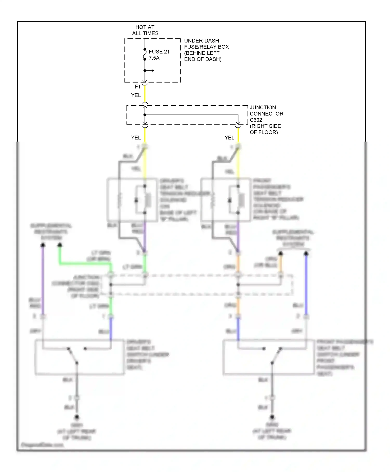 Wiring diagram blu for Acura TL III (2003-2006) (30 of 47)