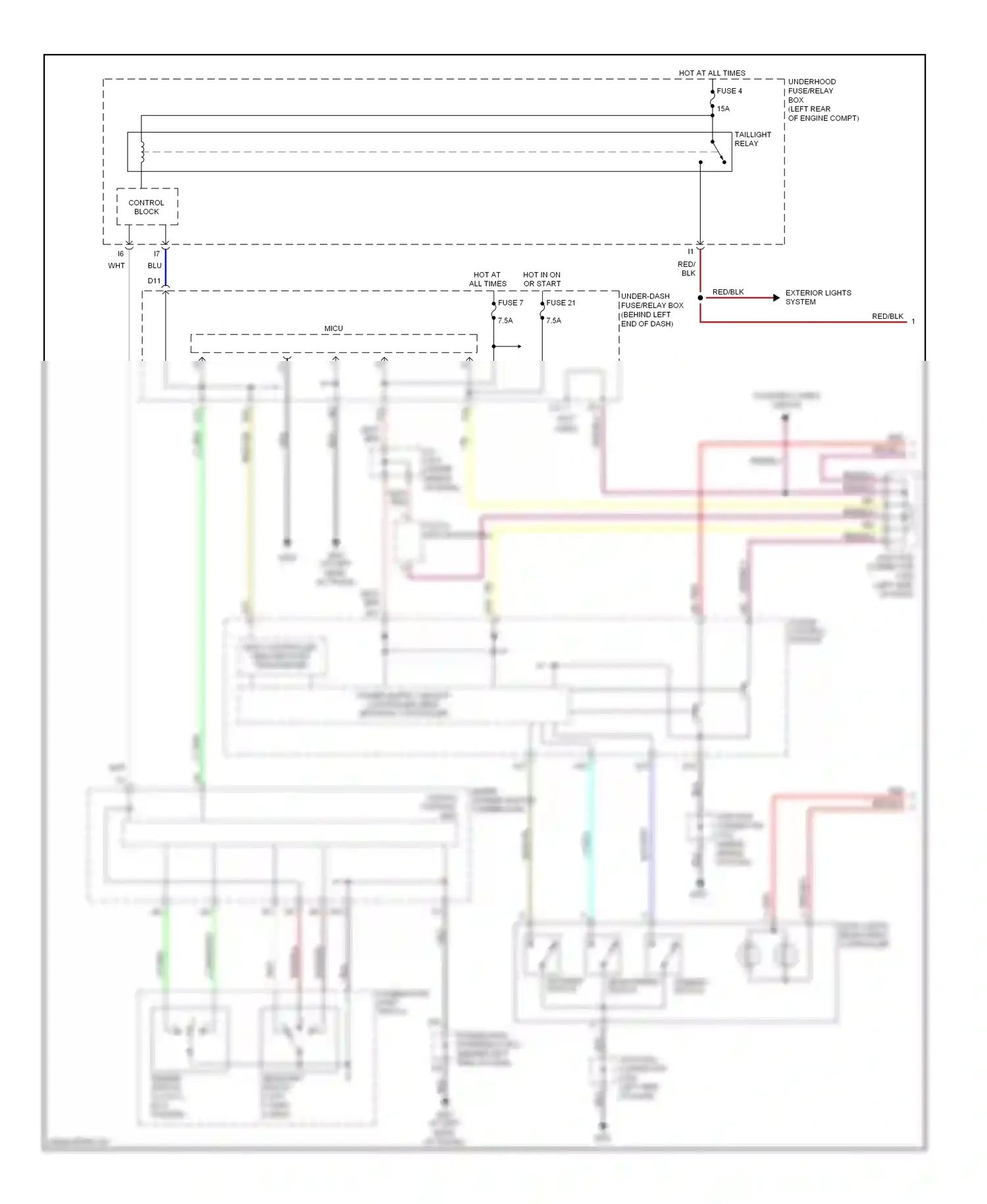Wiring diagram control block for Acura TL III (2003-2006) (12 of 15)