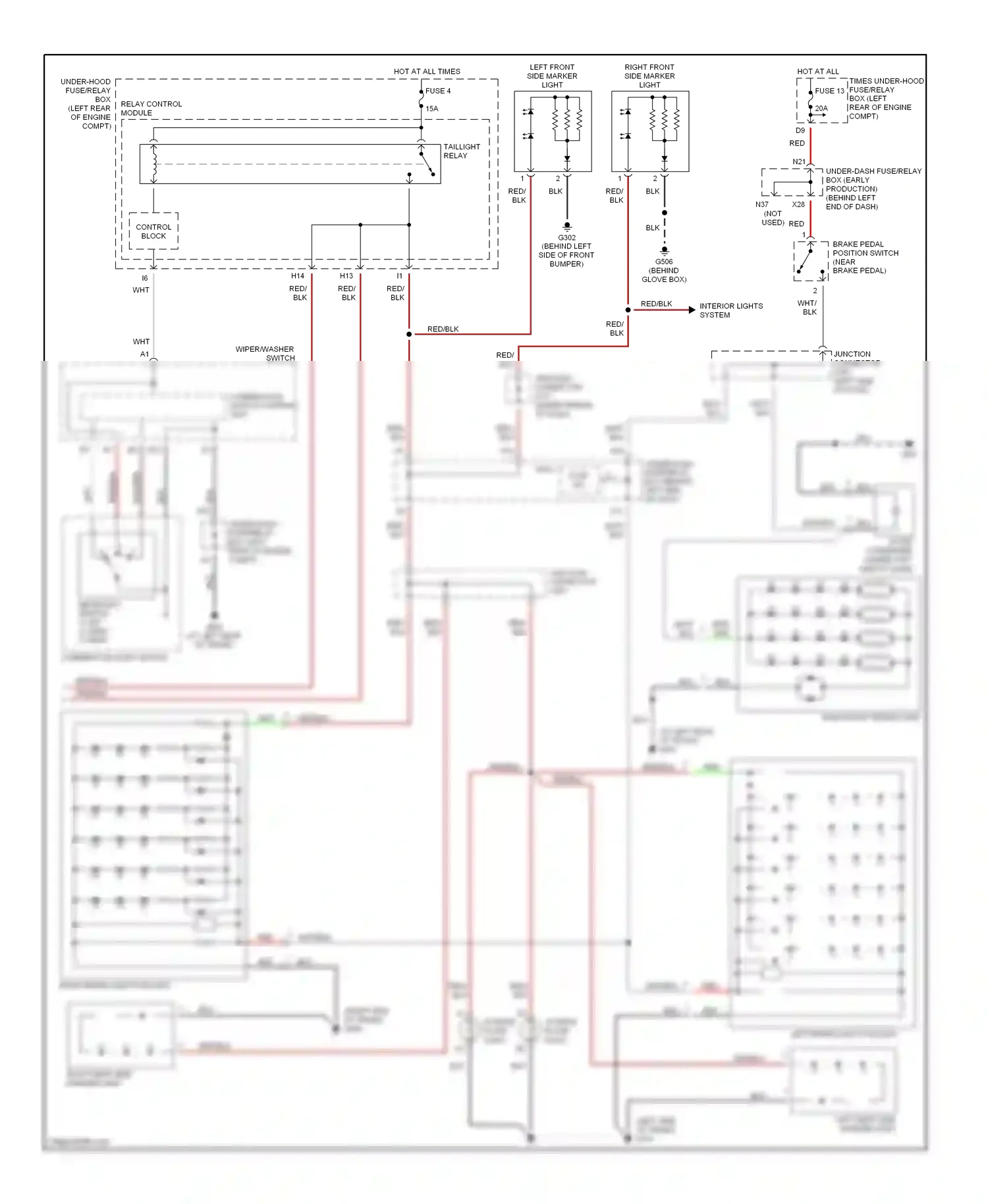 Wiring diagram control block for Acura TL III (2003-2006) (4 of 15)