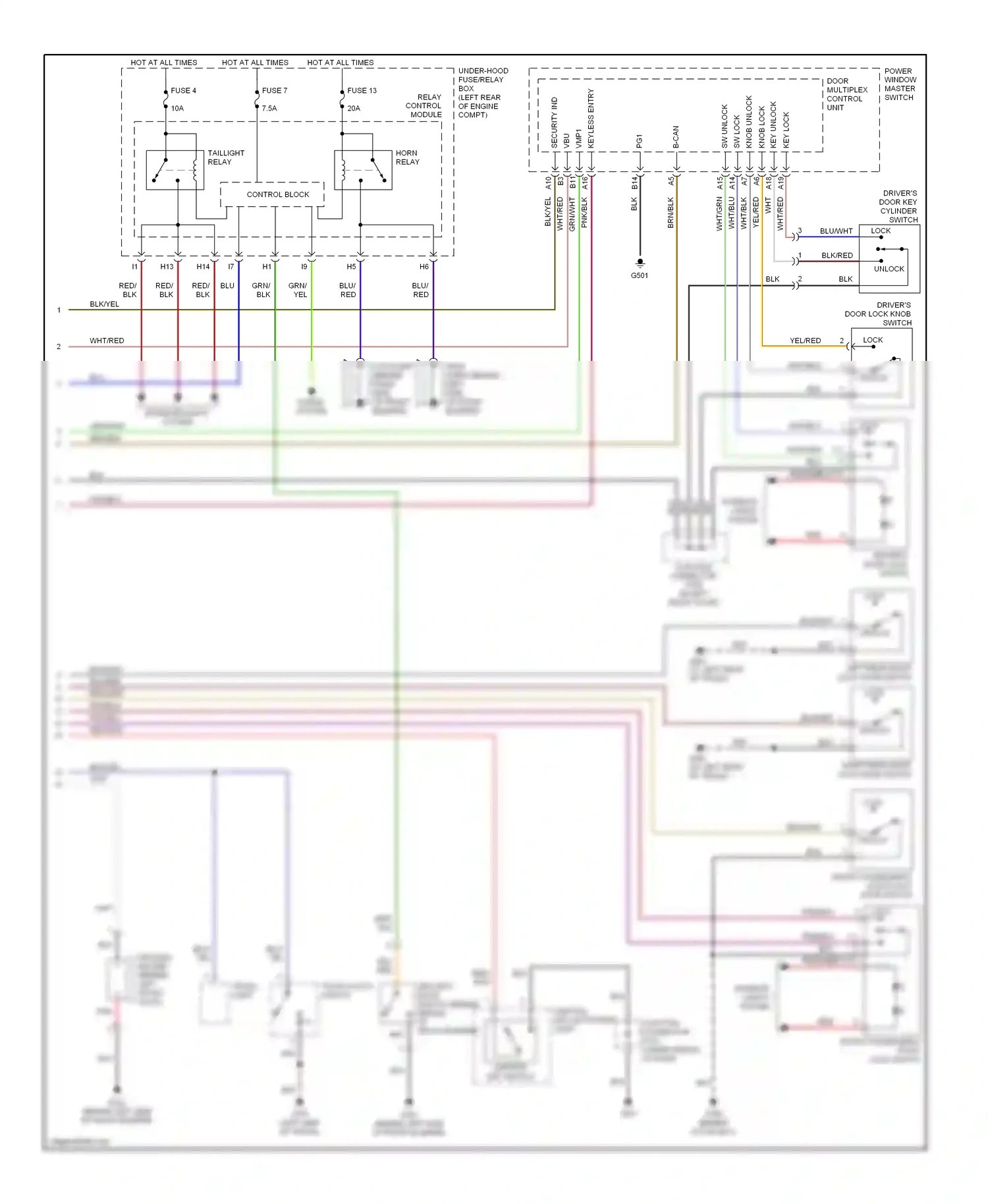 Wiring diagram control block for Acura TL III (2003-2006) (9 of 15)