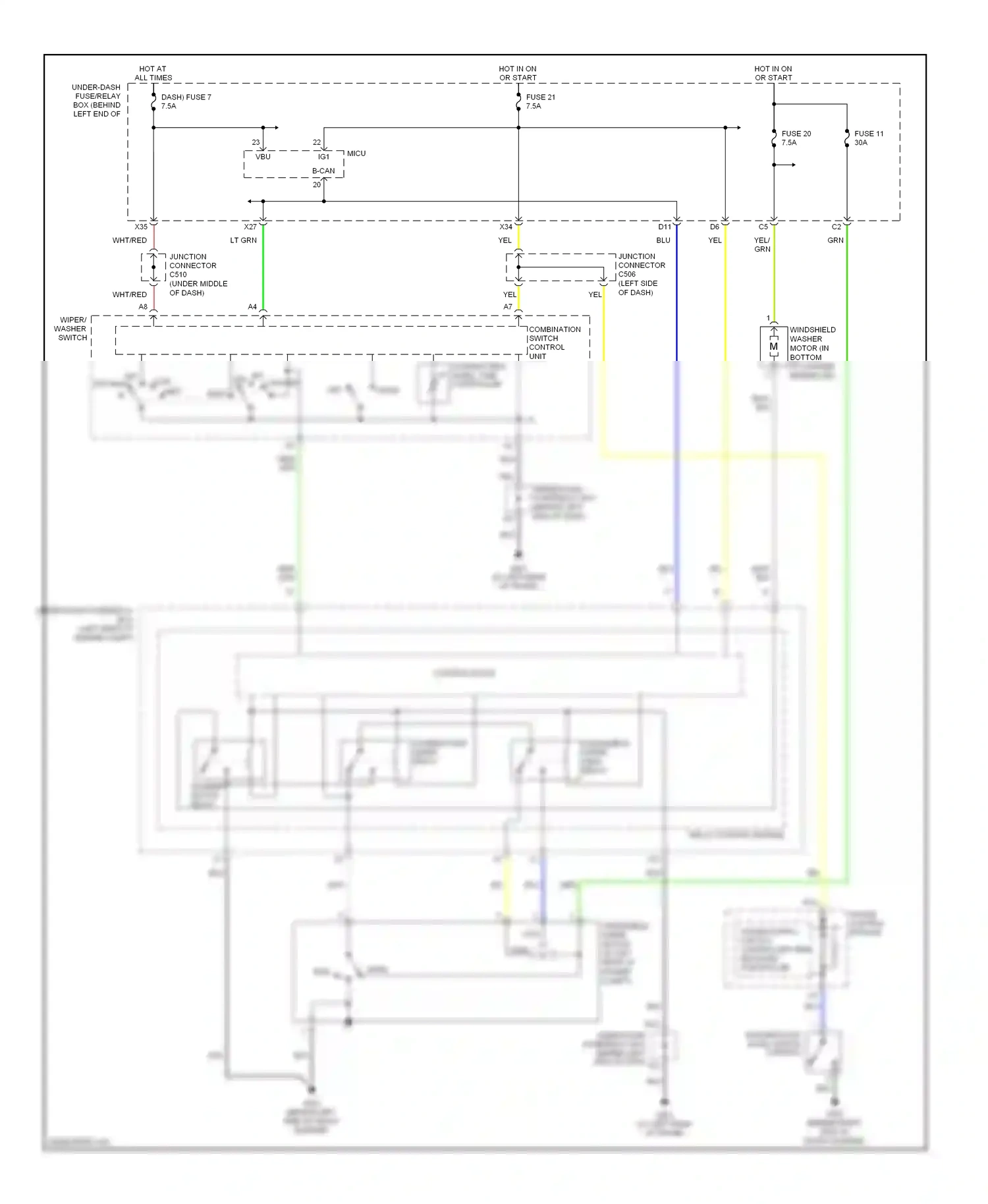 Wiring diagram control block for Acura TL III (2003-2006) (15 of 15)