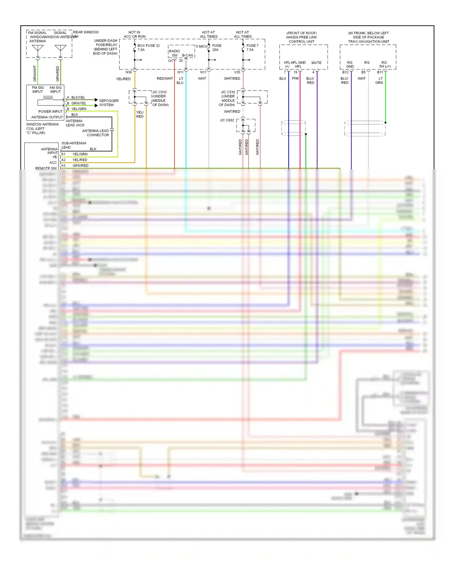 Wiring diagram defogger system for Acura TL III (2003-2006) (2 of 2)