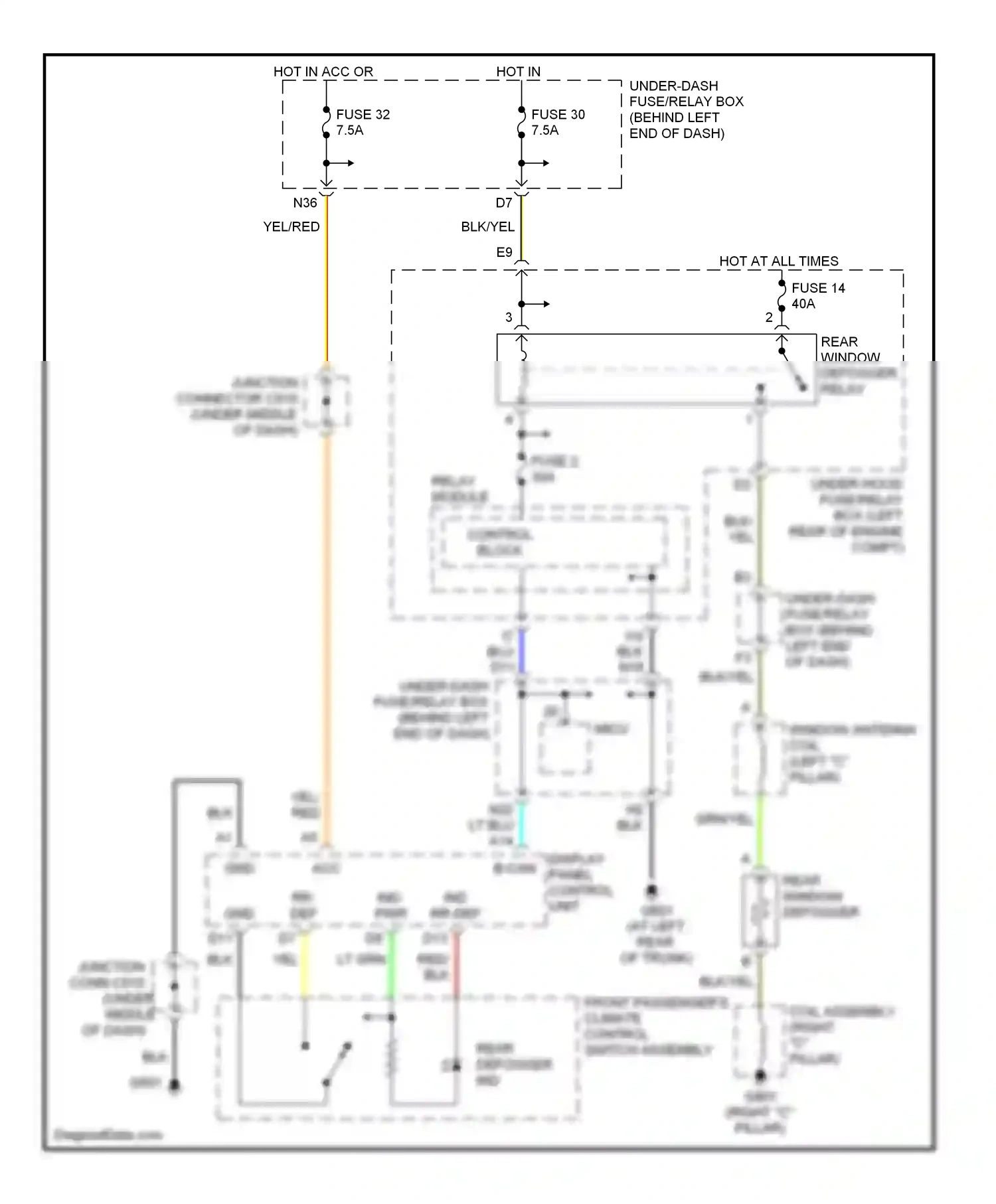 Wiring diagram display panel control unit b-can for Acura TL III (2003-2006) (1 of 1)