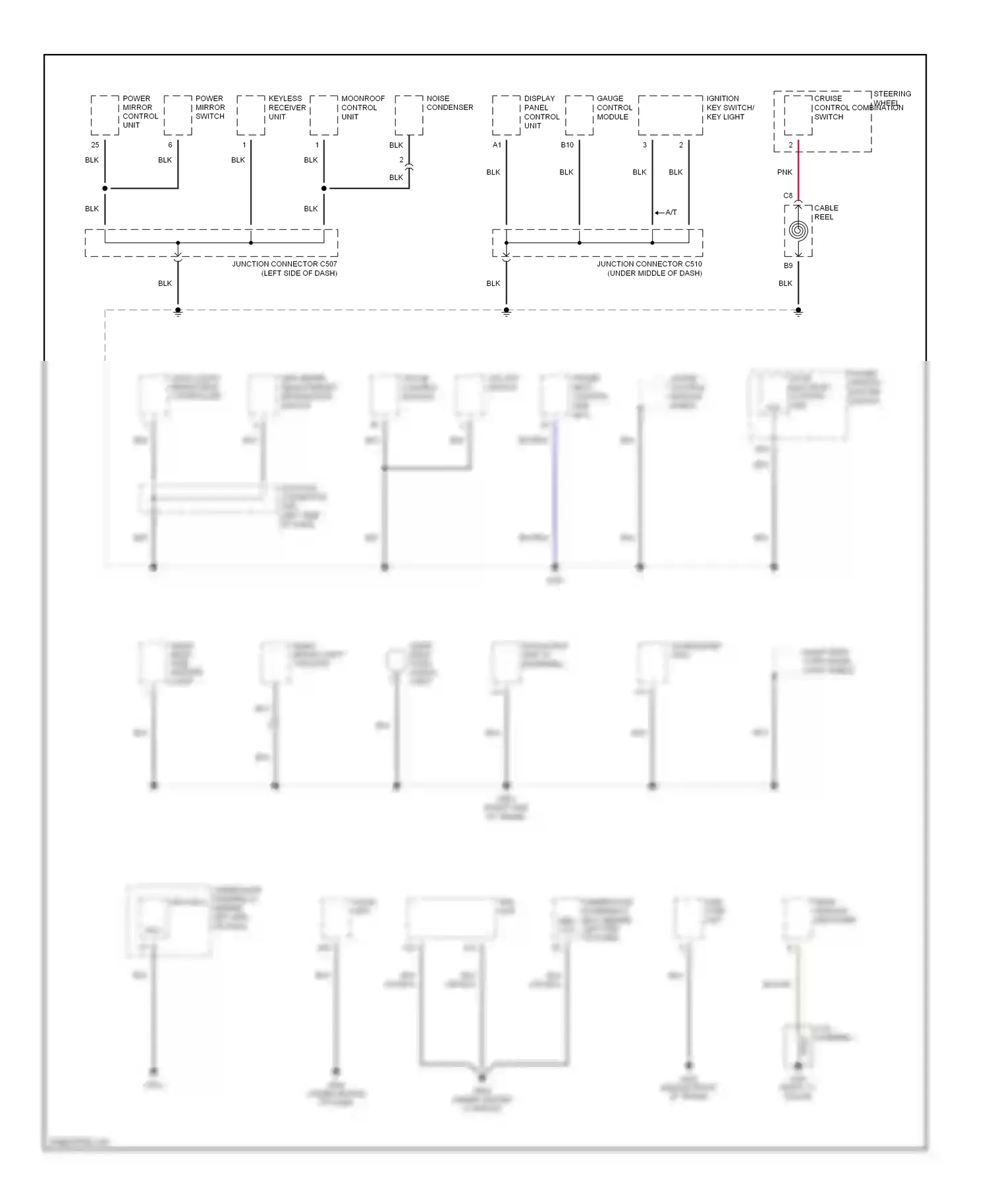 Wiring diagram door multiplex control unit for Acura TL III (2003-2006) (4 of 11)