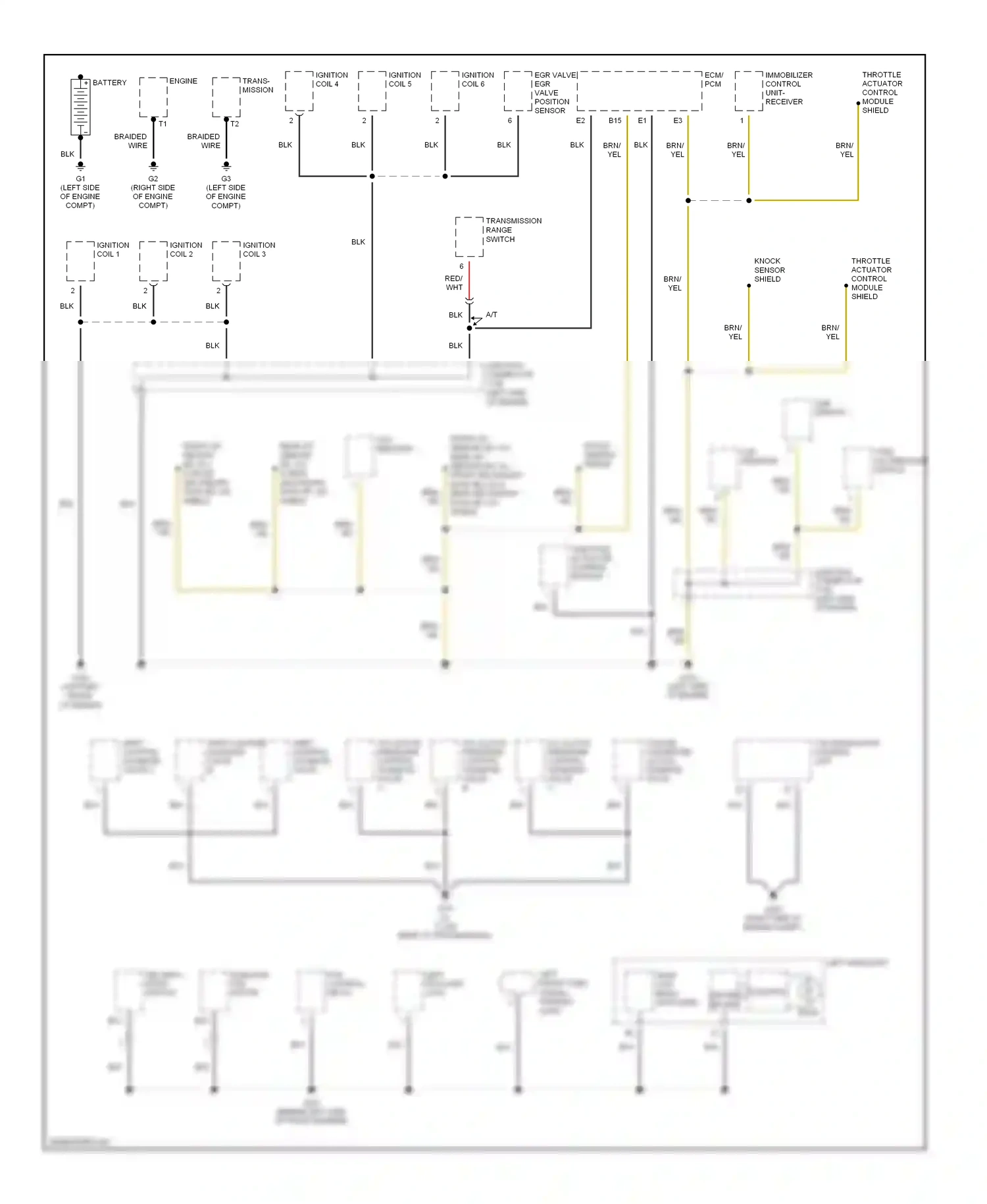 Wiring diagram front a/f for Acura TL III (2003-2006) (1 of 1)
