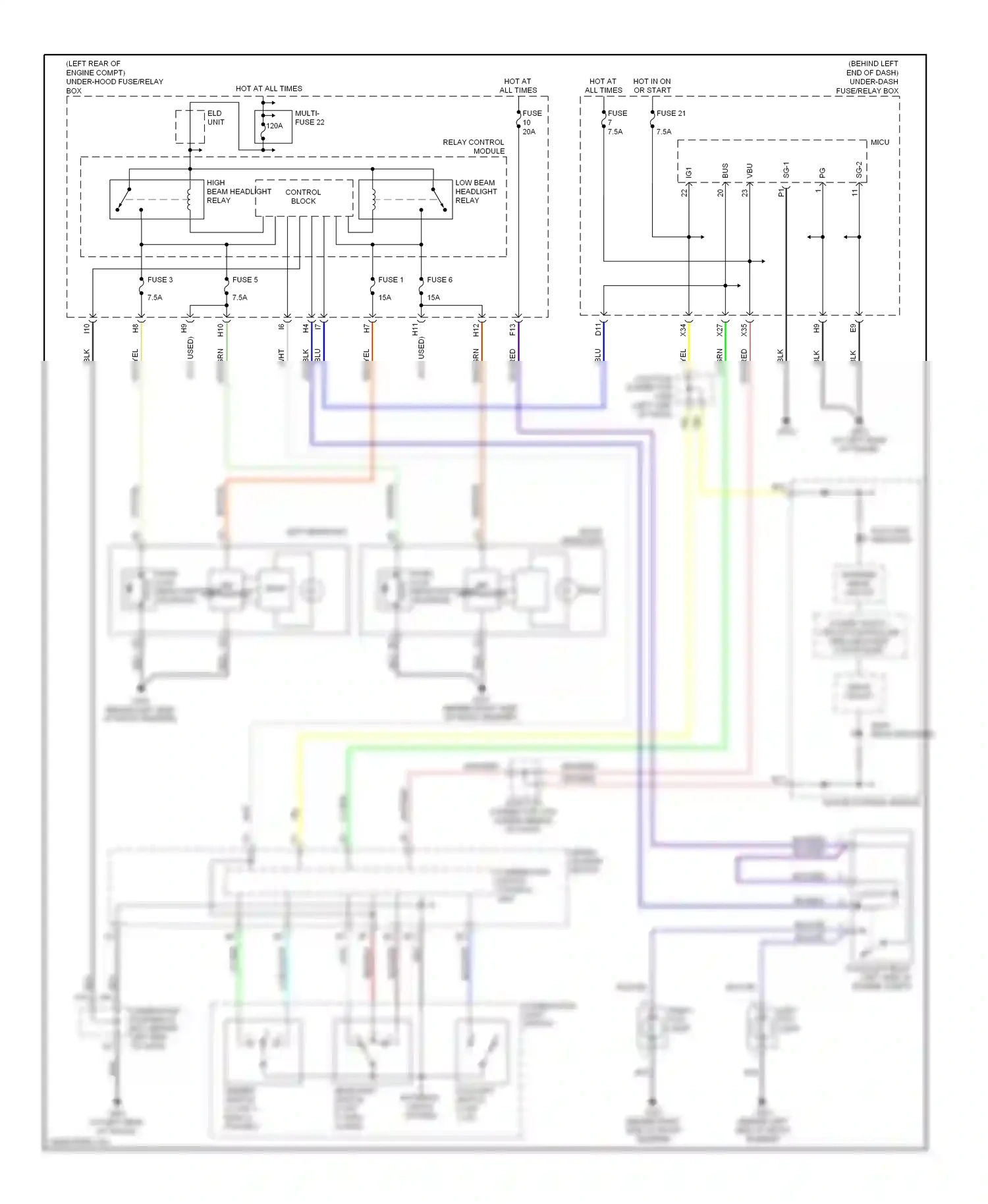 Wiring diagram gauge control module for Acura TL III (2003-2006) (14 of 21)