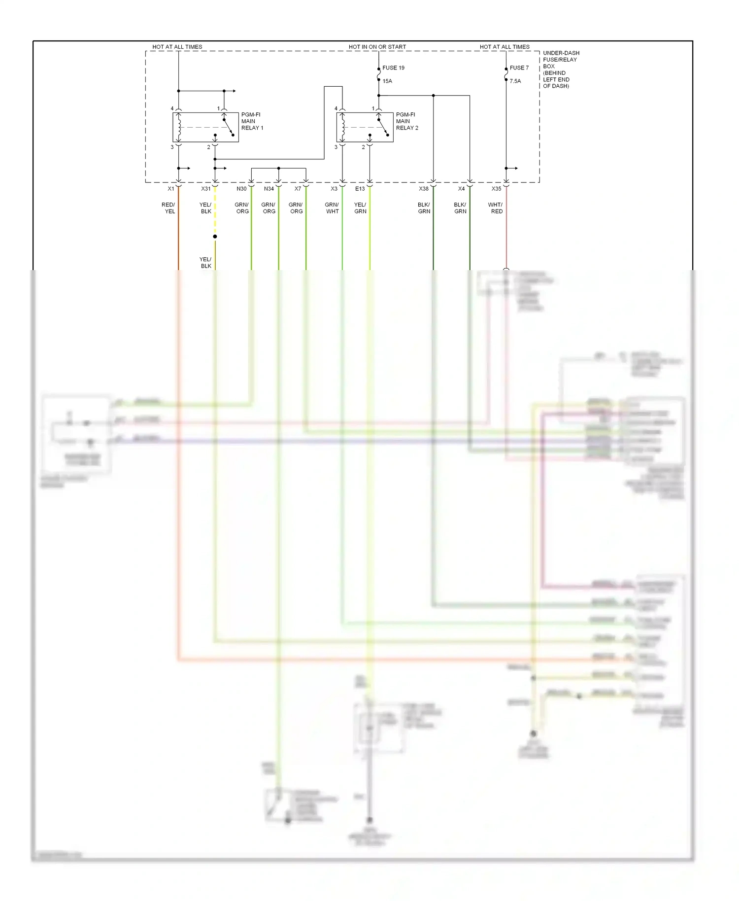Wiring diagram immobilizer code input for Acura TL III (2003-2006) (1 of 1)