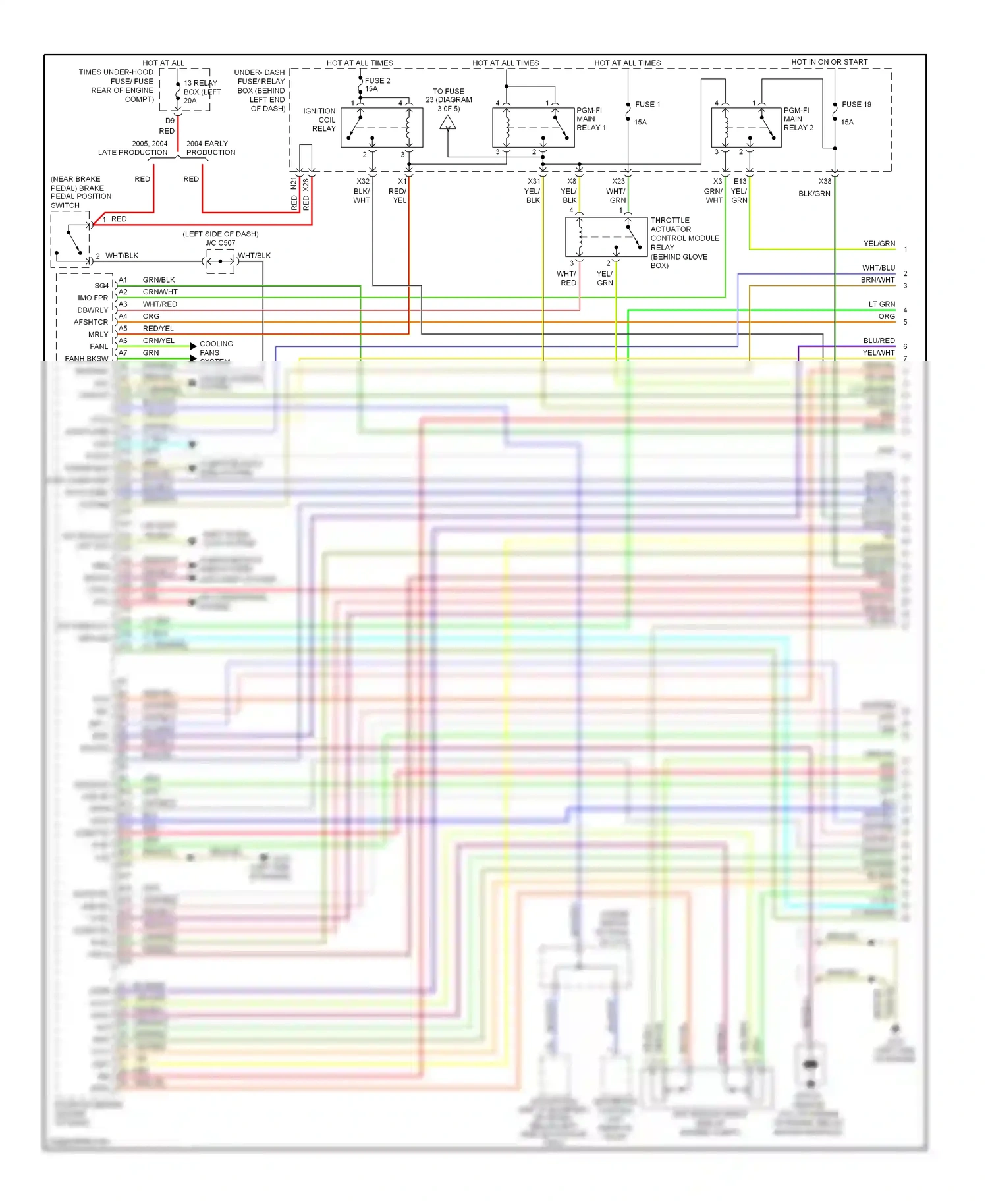 Wiring diagram knock sensor for Acura TL III (2003-2006) (1 of 1)