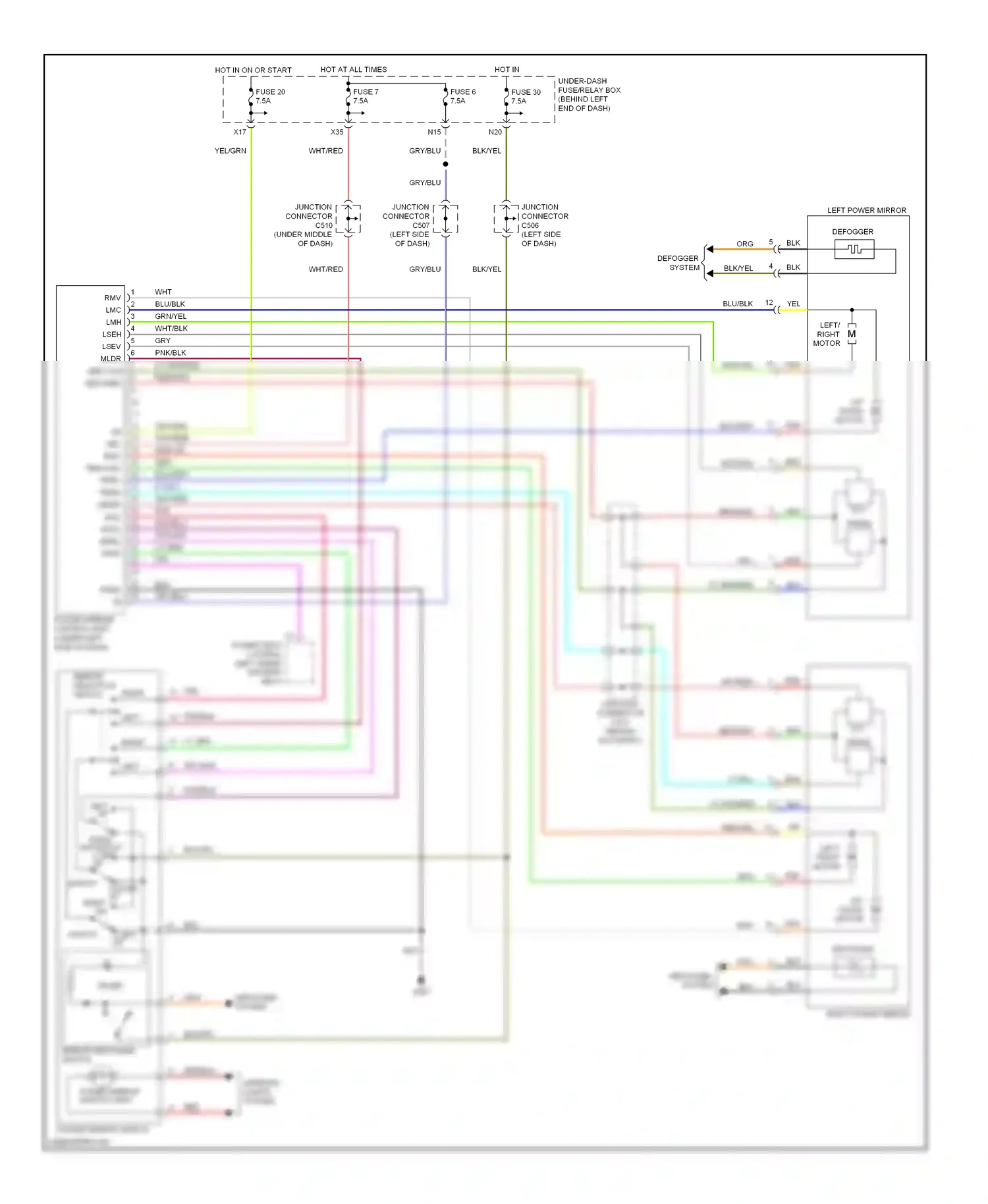 Wiring diagram left up for Acura TL III (2003-2006) (1 of 1)