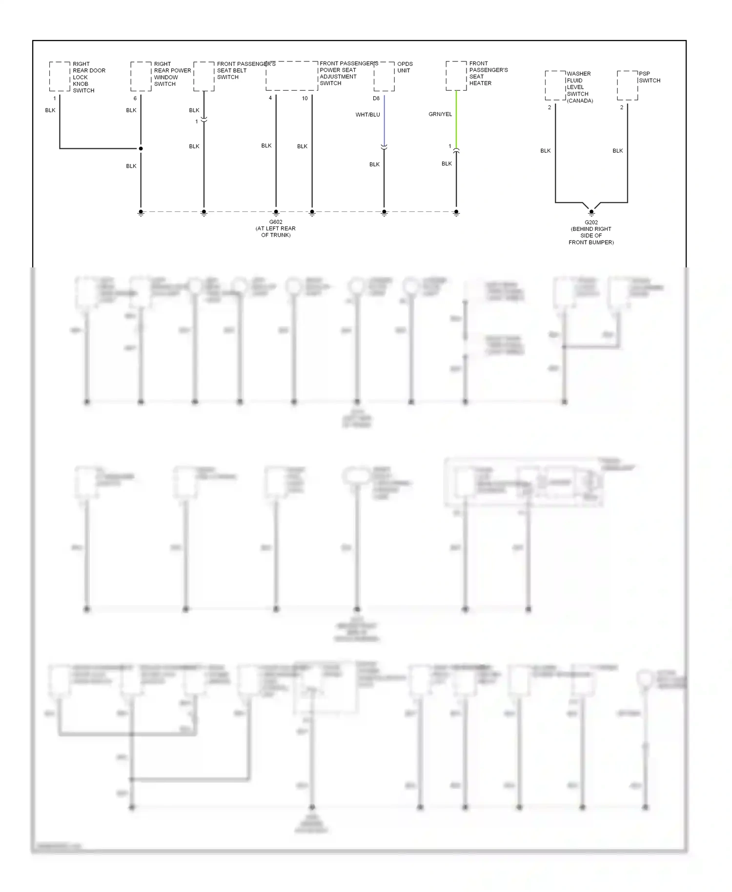 Wiring diagram right headlight for Acura TL III (2003-2006) (1 of 3)