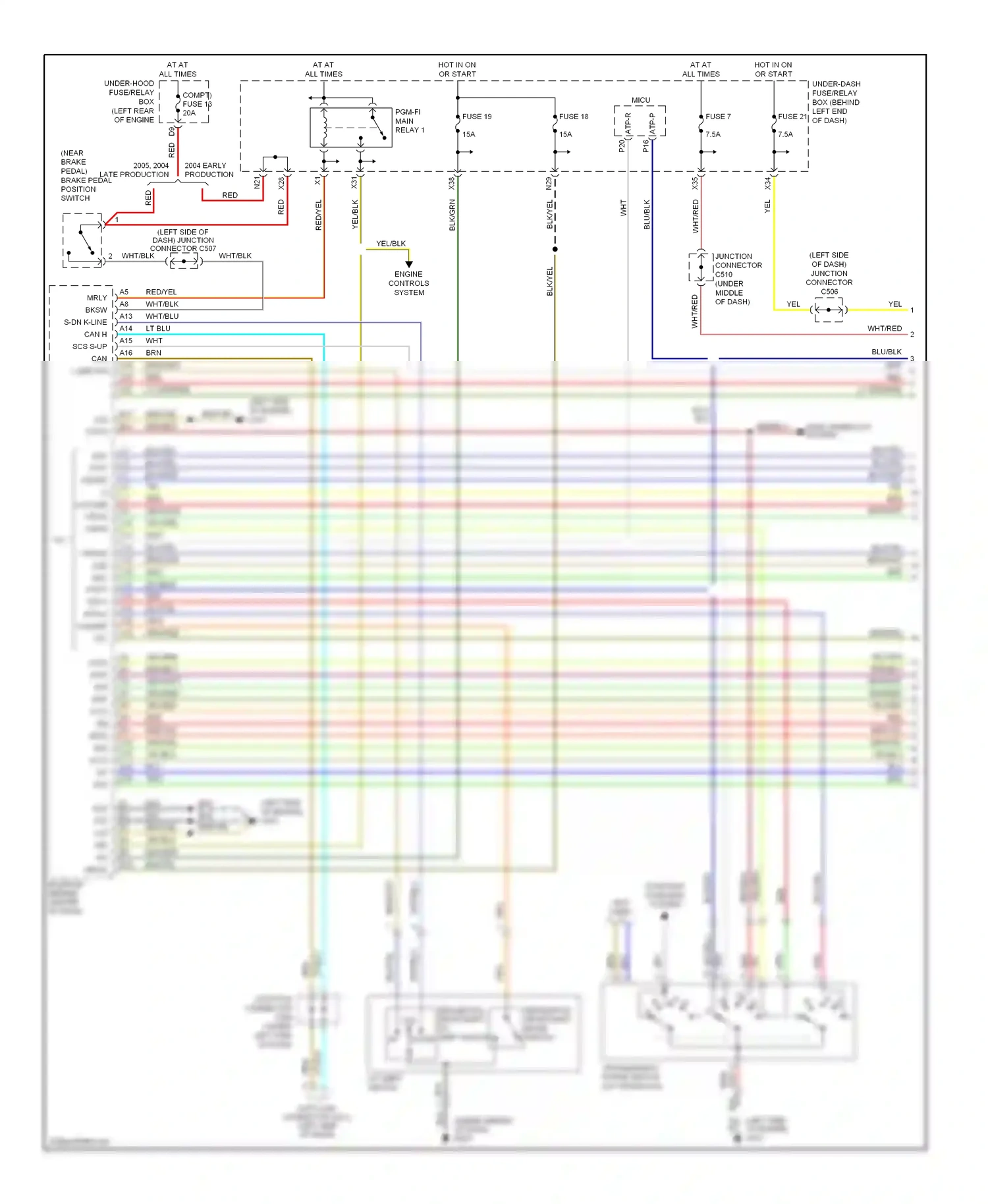 Wiring diagram sequential sportshift a/t shift switch off for Acura TL III (2003-2006) (1 of 1)