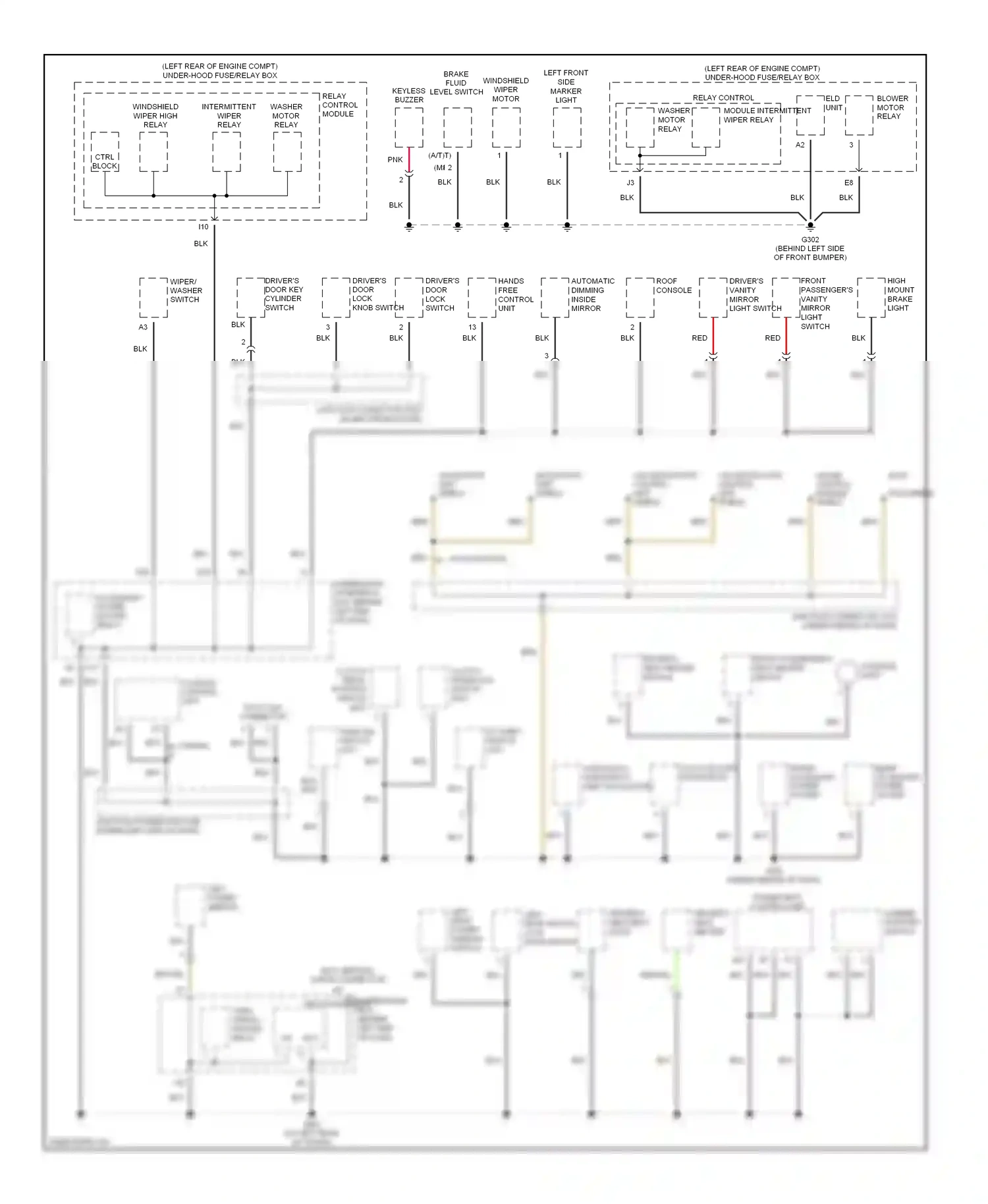 Wiring diagram w/ navigation for Acura TL III (2003-2006) (3 of 3)