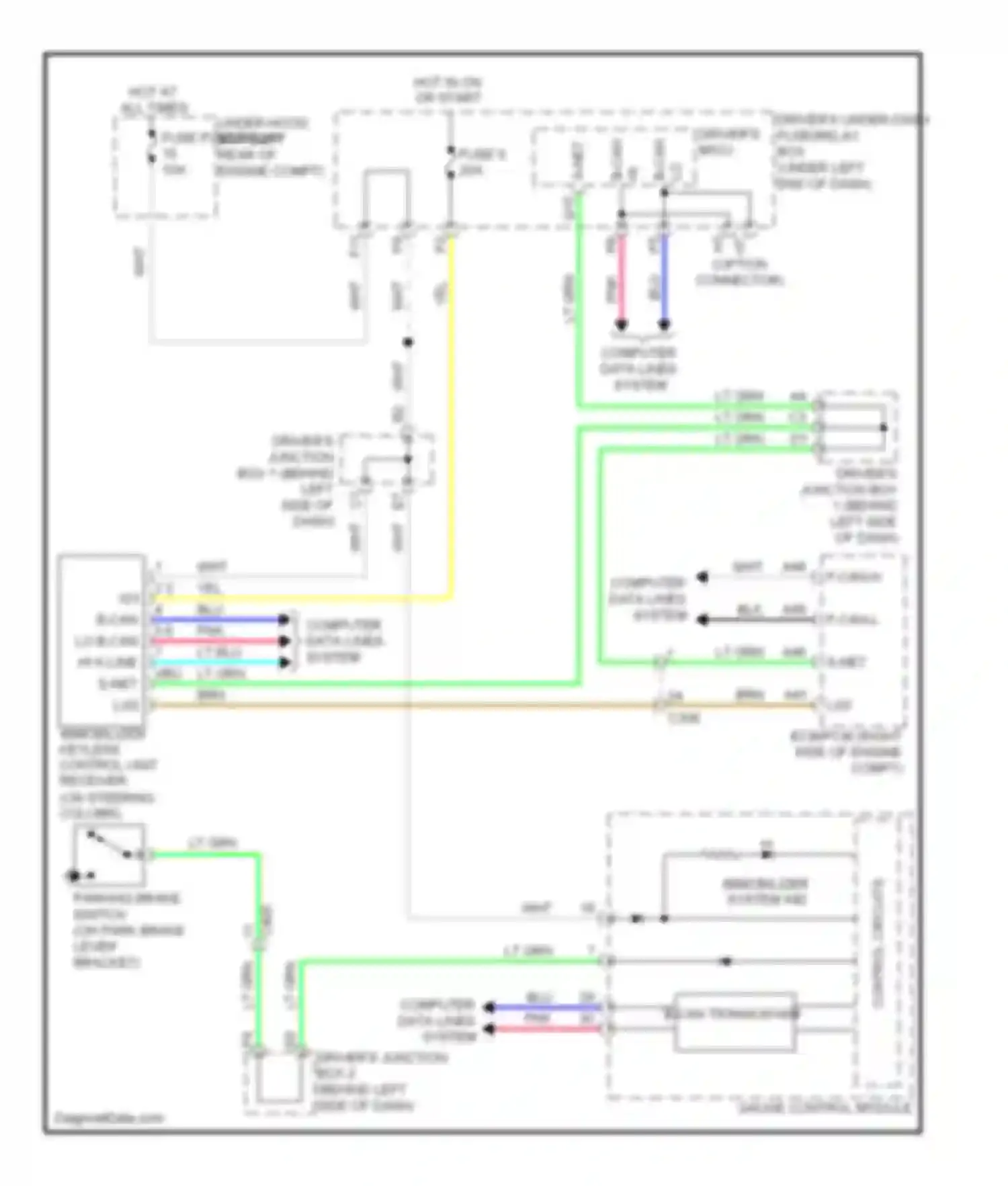 TL Acura IV facelift (2011-2014): Immobilizer circuit