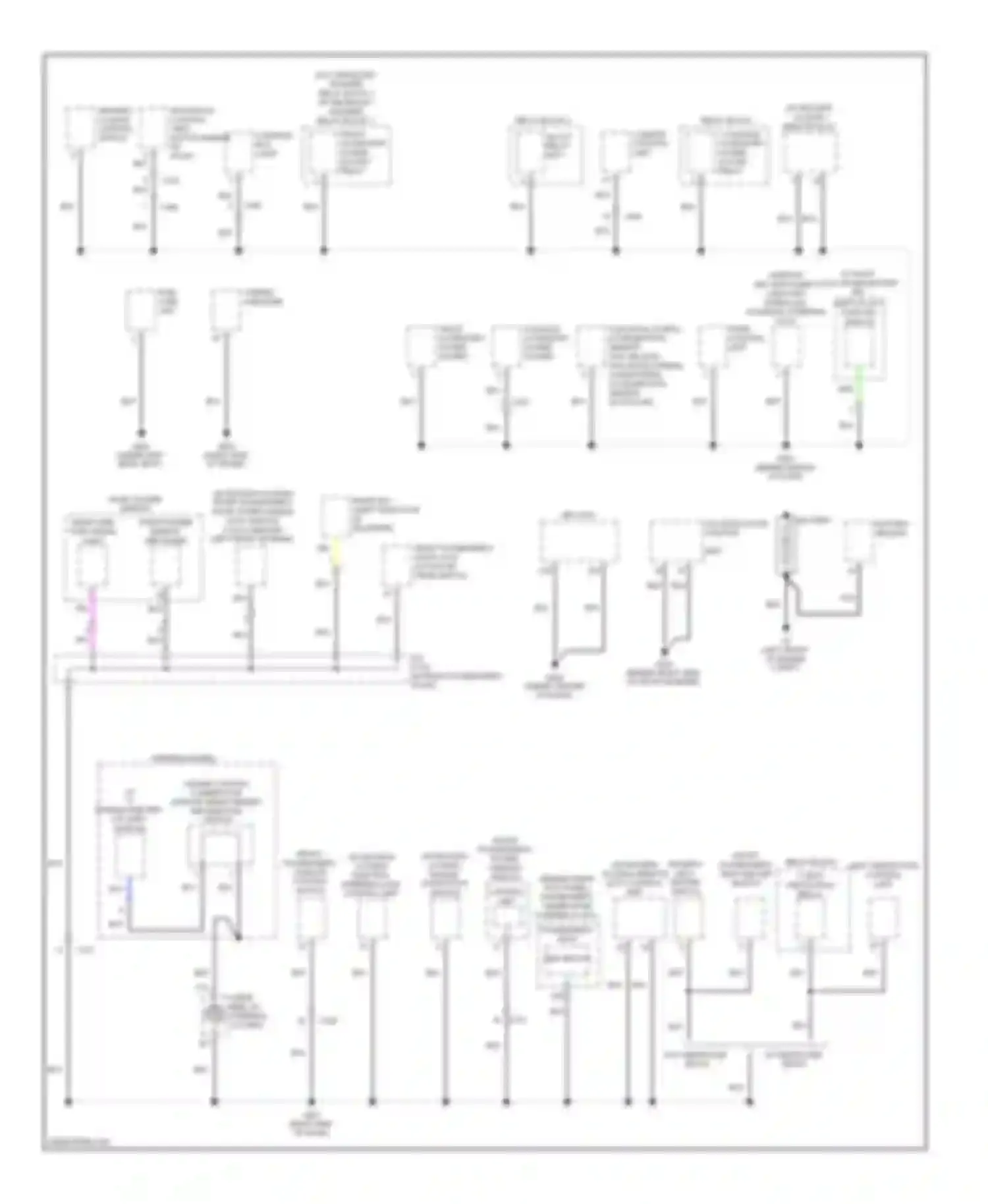 TL Acura IV facelift (2011-2014): Ground distribution circuit (3 of 5)