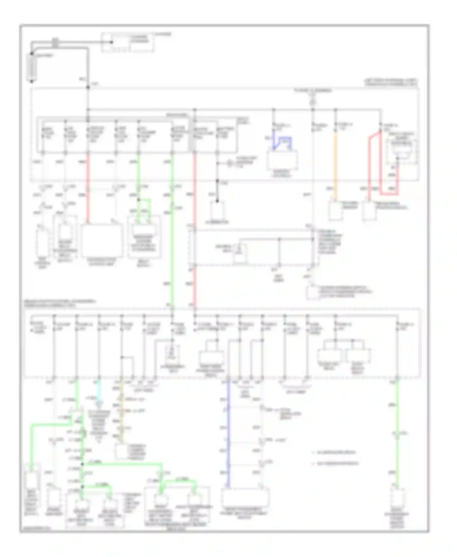 TL Acura IV facelift (2011-2014): Power distribution circuit, without keyless access (1 of 6)