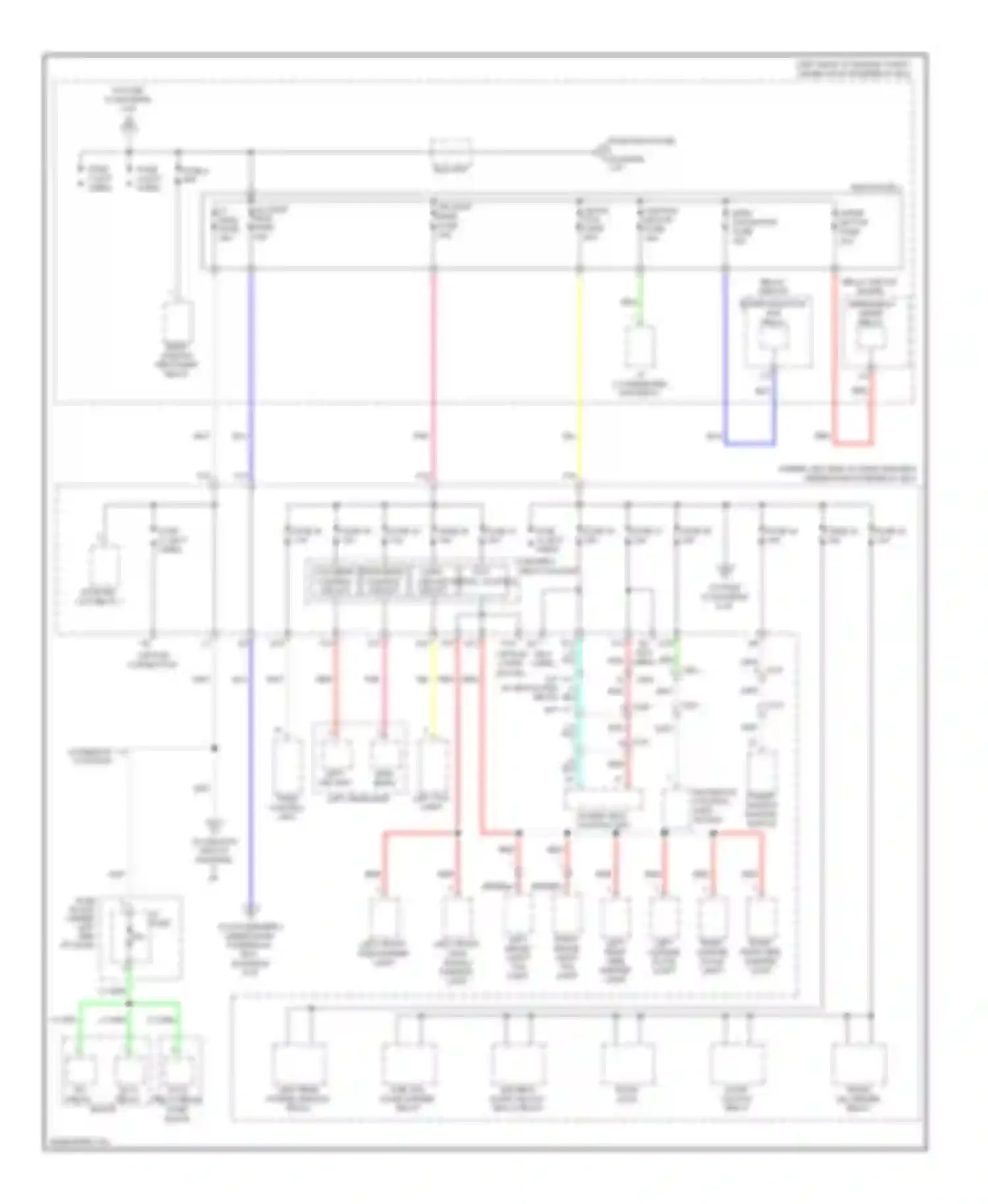 TL Acura IV facelift (2011-2014): Power distribution circuit, without keyless access (2 of 6)