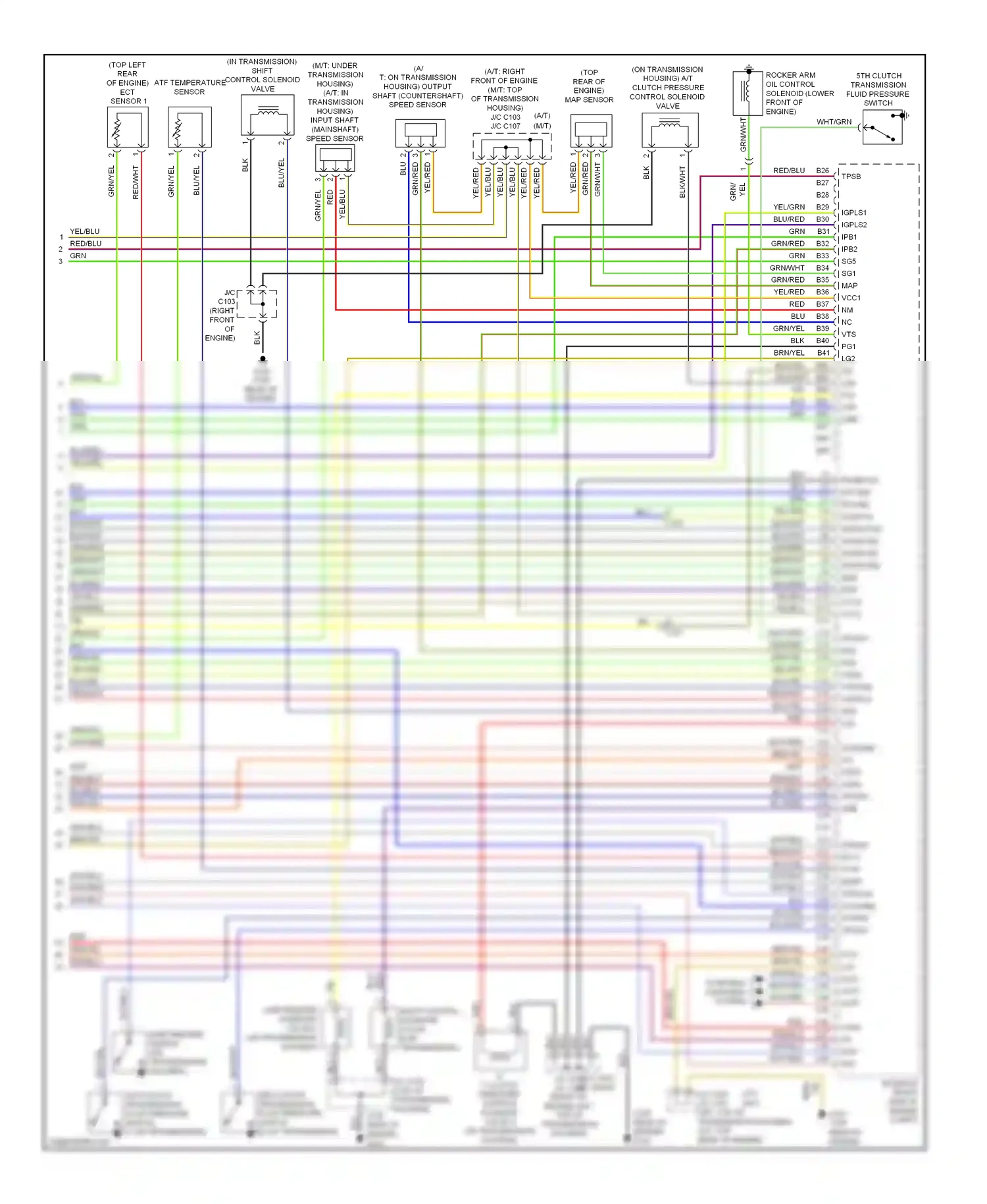 Wiring diagram atf temperature sensor for Acura TL IV facelift (2011-2014) (2 of 3)