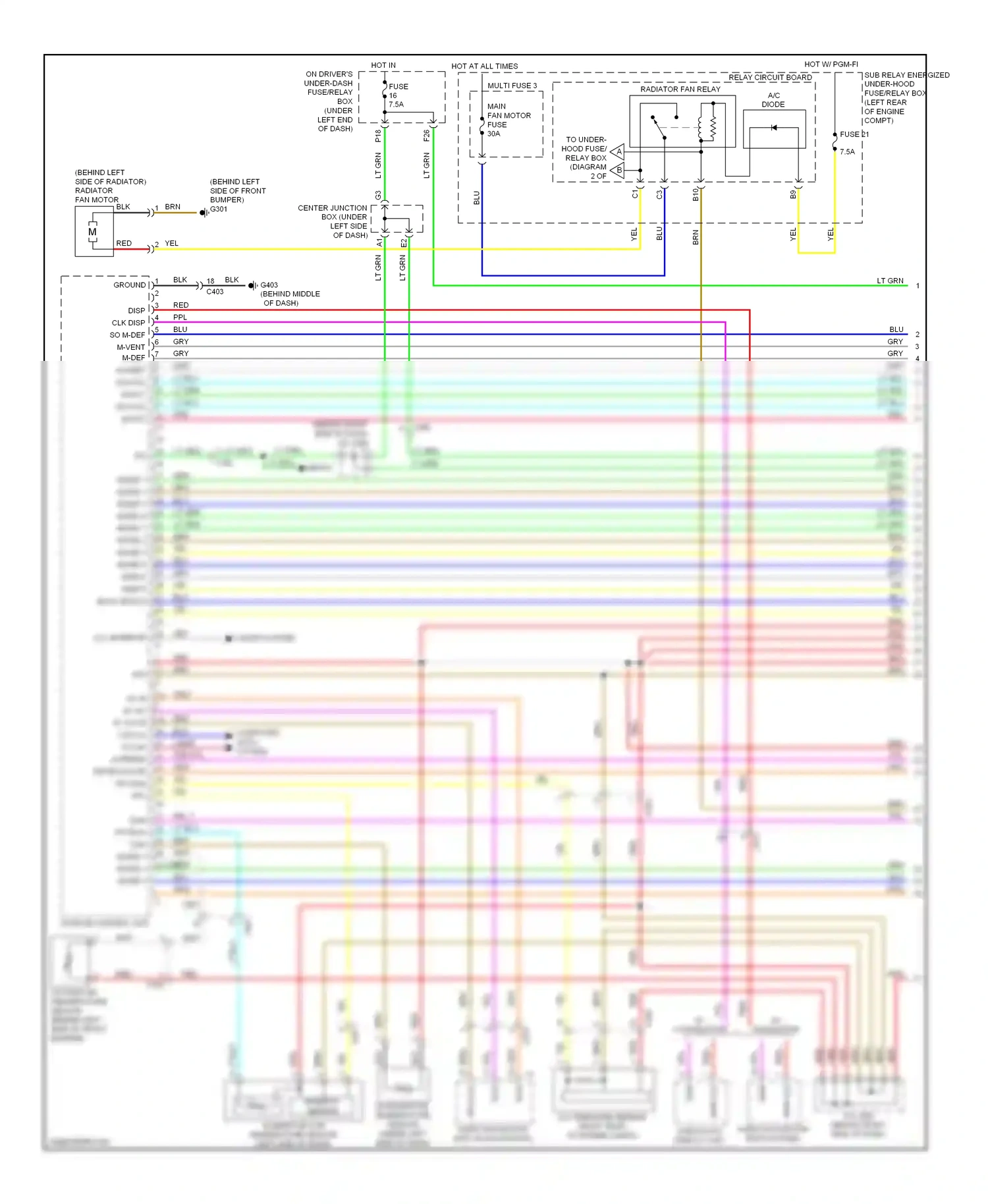 Wiring diagram audio navigation switch panel for Acura TL IV facelift (2011-2014) (1 of 5)