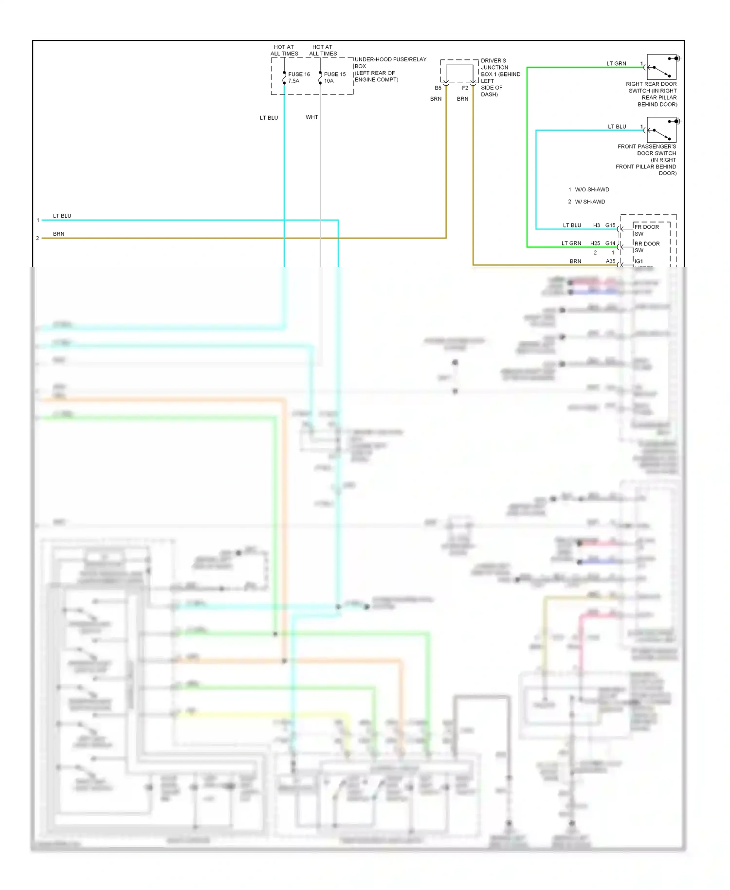 Wiring diagram +b backup for Acura TL IV facelift (2011-2014) (3 of 9)