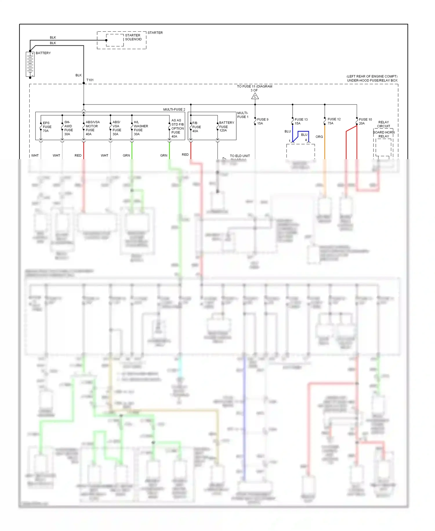 Wiring diagram battery sensor for Acura TL IV facelift (2011-2014) (2 of 3)