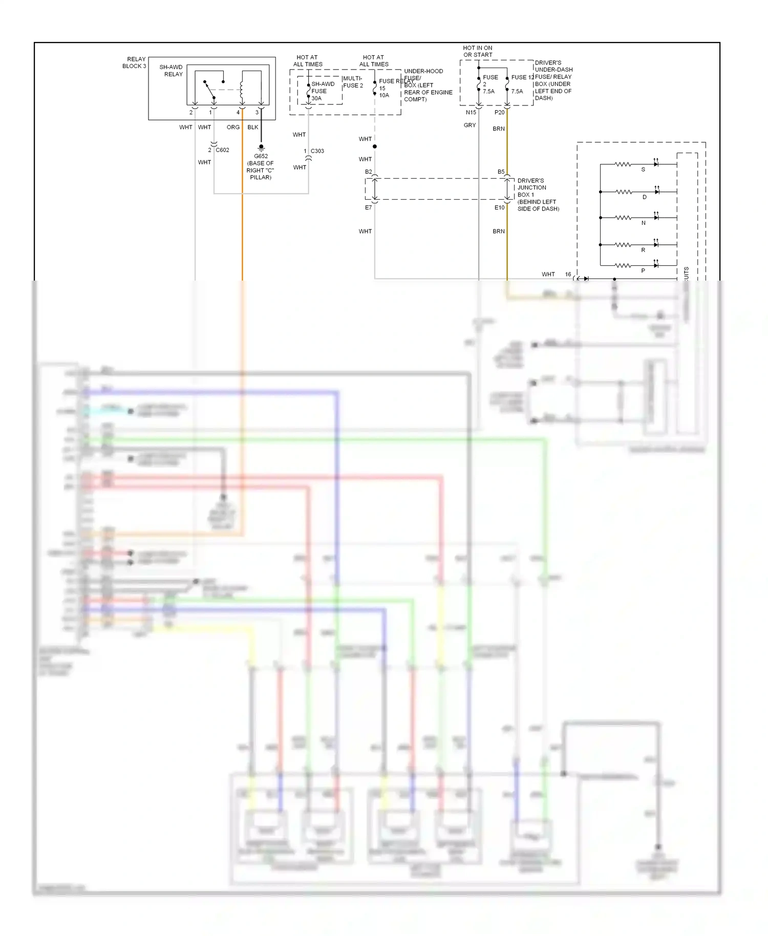 Wiring diagram blu for Acura TL IV facelift (2011-2014) (103 of 113)