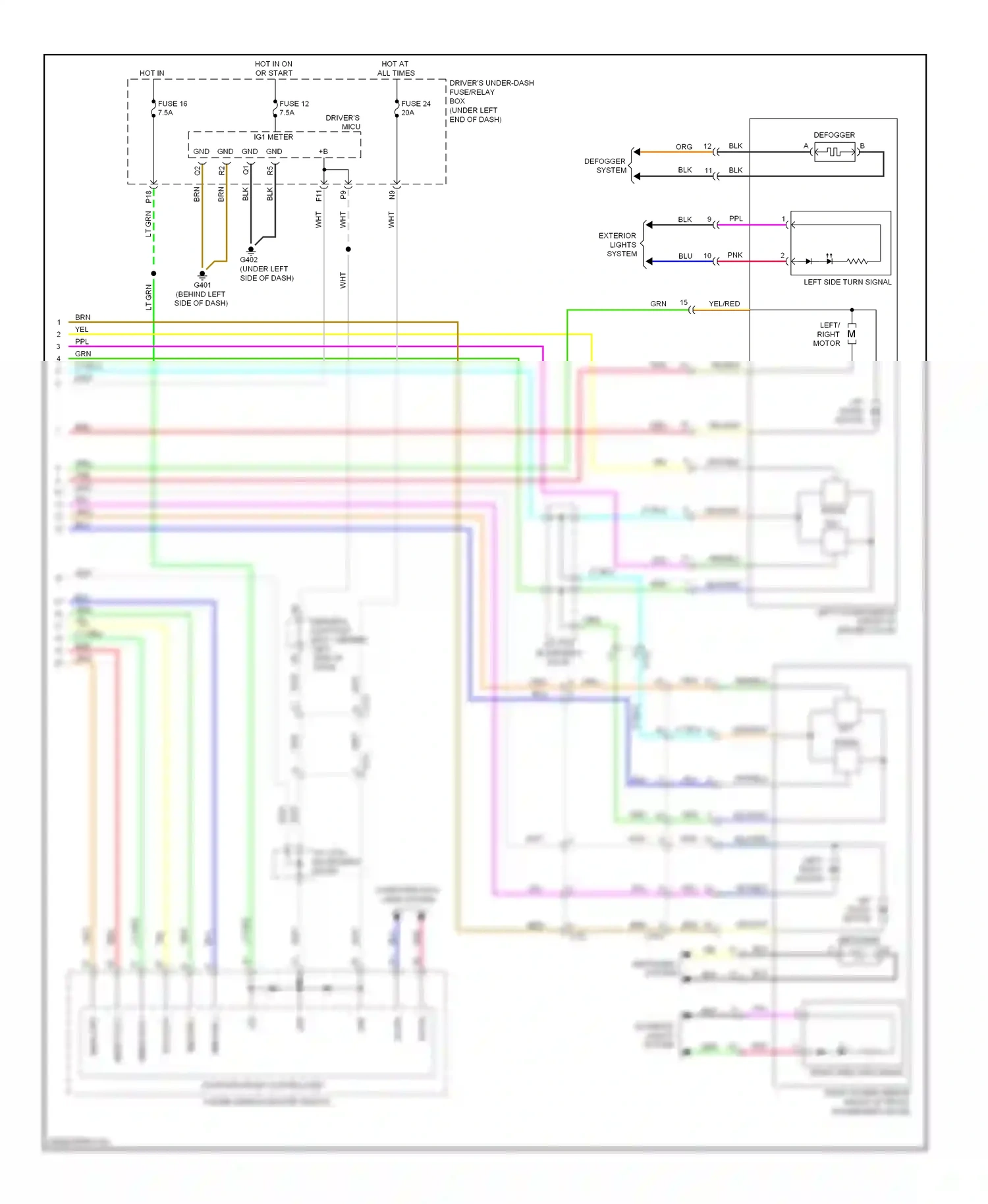 Wiring diagram blu for Acura TL IV facelift (2011-2014) (53 of 113)