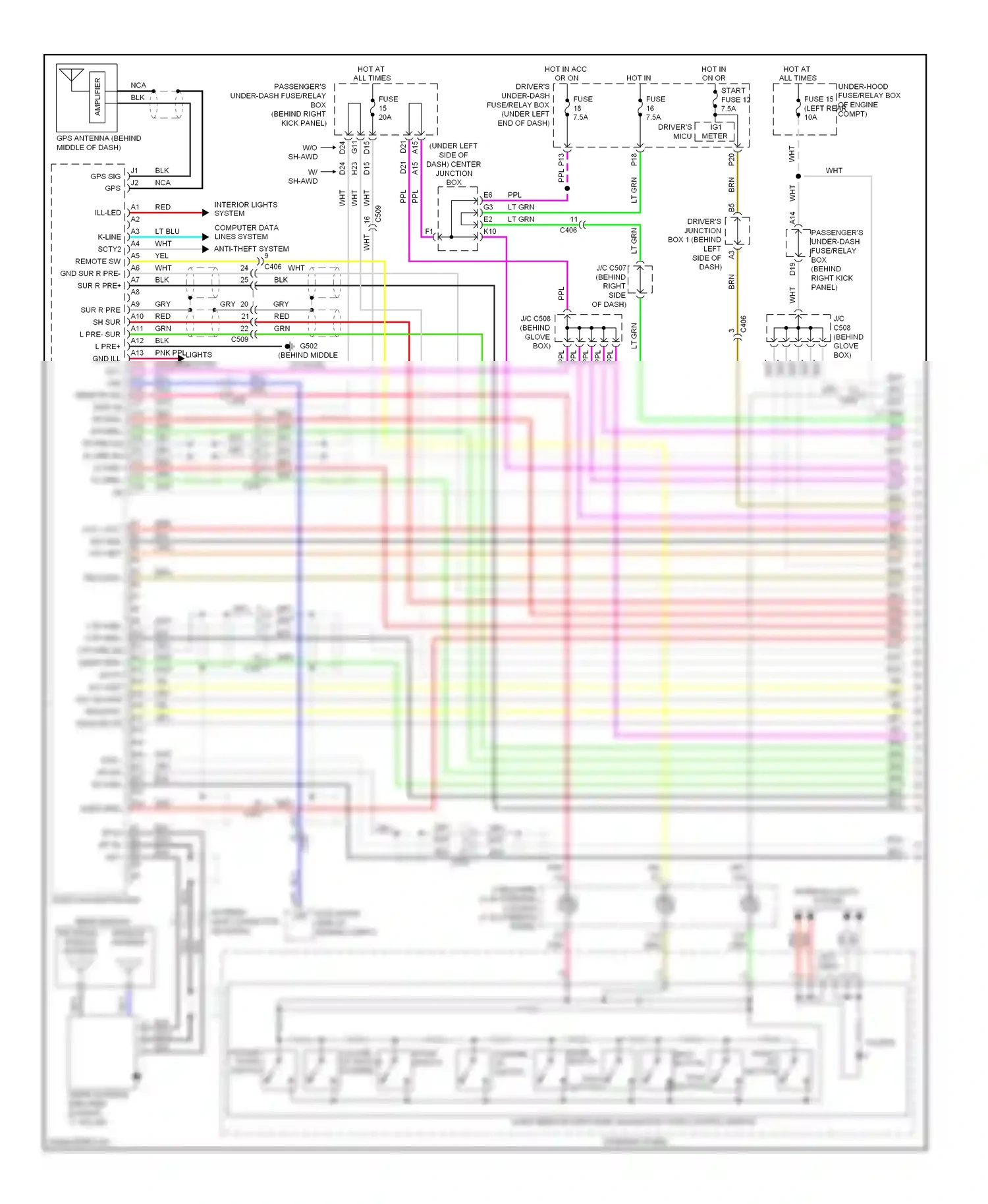 Wiring diagram box) for Acura TL IV facelift (2011-2014) (1 of 3)