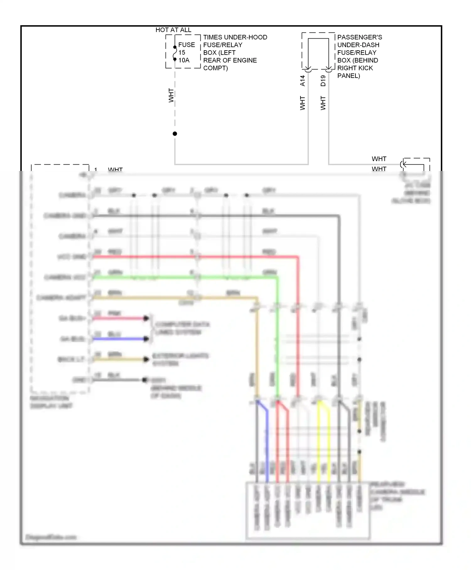 Wiring diagram camera adpt for Acura TL IV facelift (2011-2014) (1 of 1)