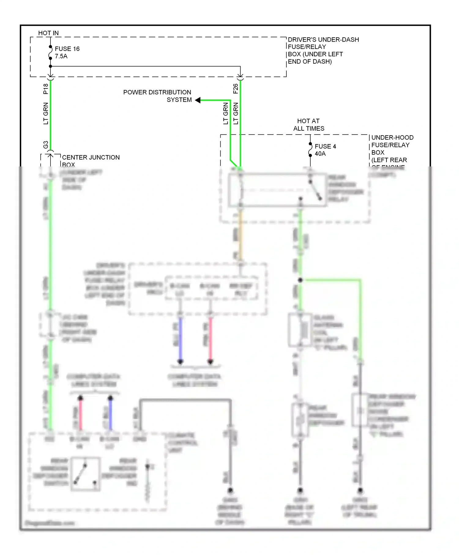Wiring diagram climate control unit for Acura TL IV facelift (2011-2014) (10 of 10)