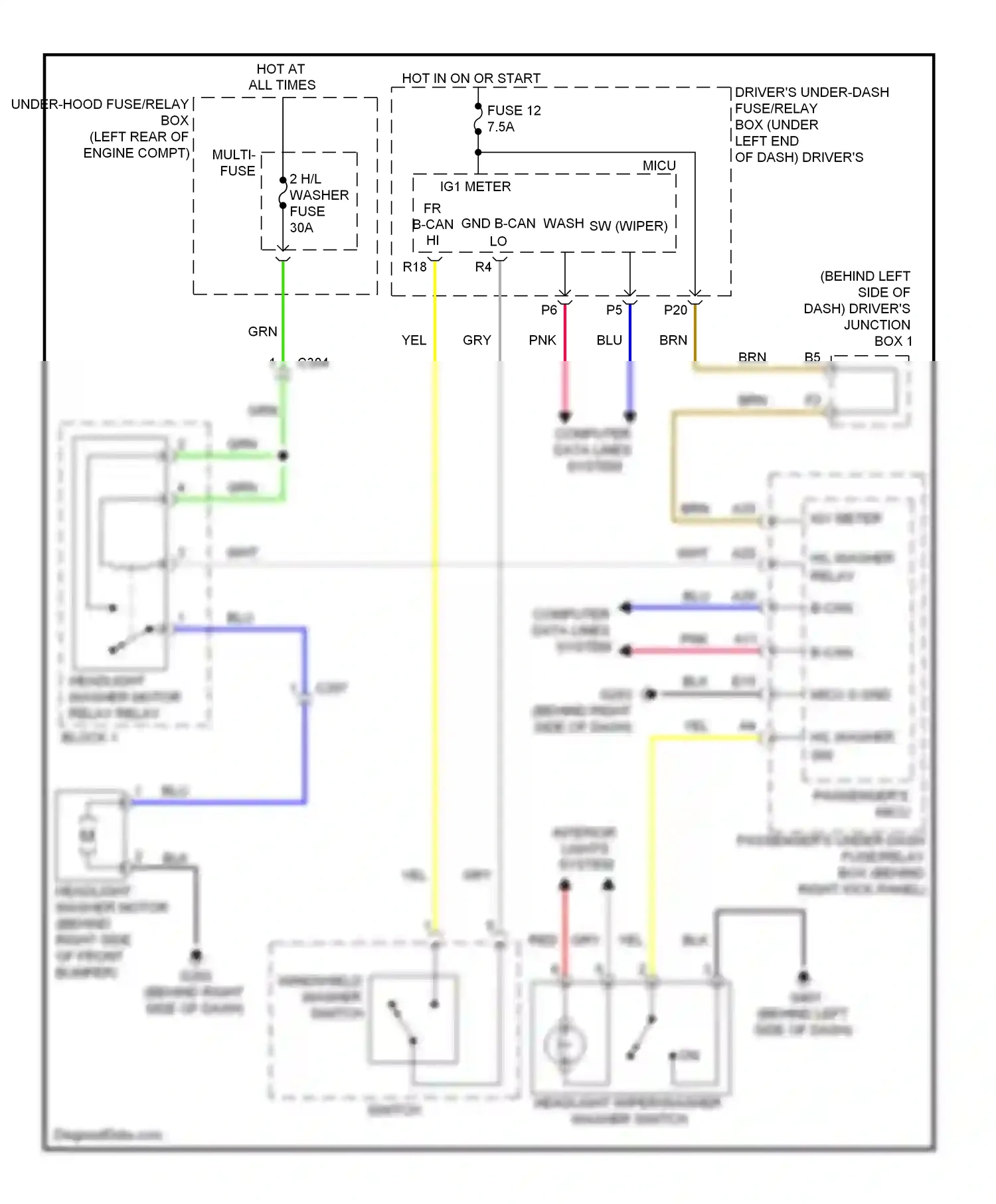 Wiring diagram computer data lines system for Acura TL IV facelift (2011-2014) (71 of 72)