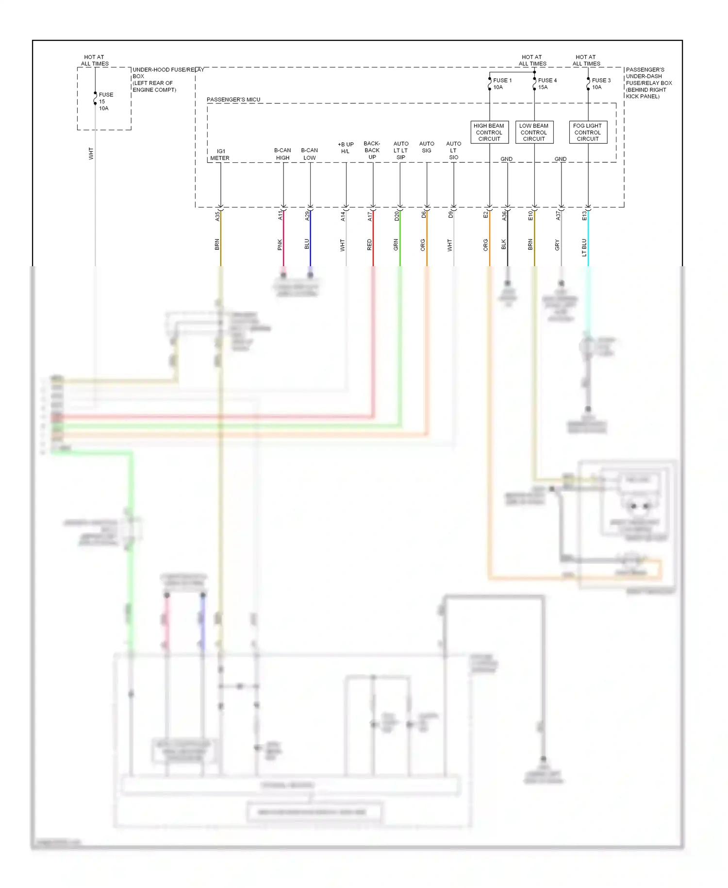 Wiring diagram control circuits for Acura TL IV facelift (2011-2014) (6 of 19)