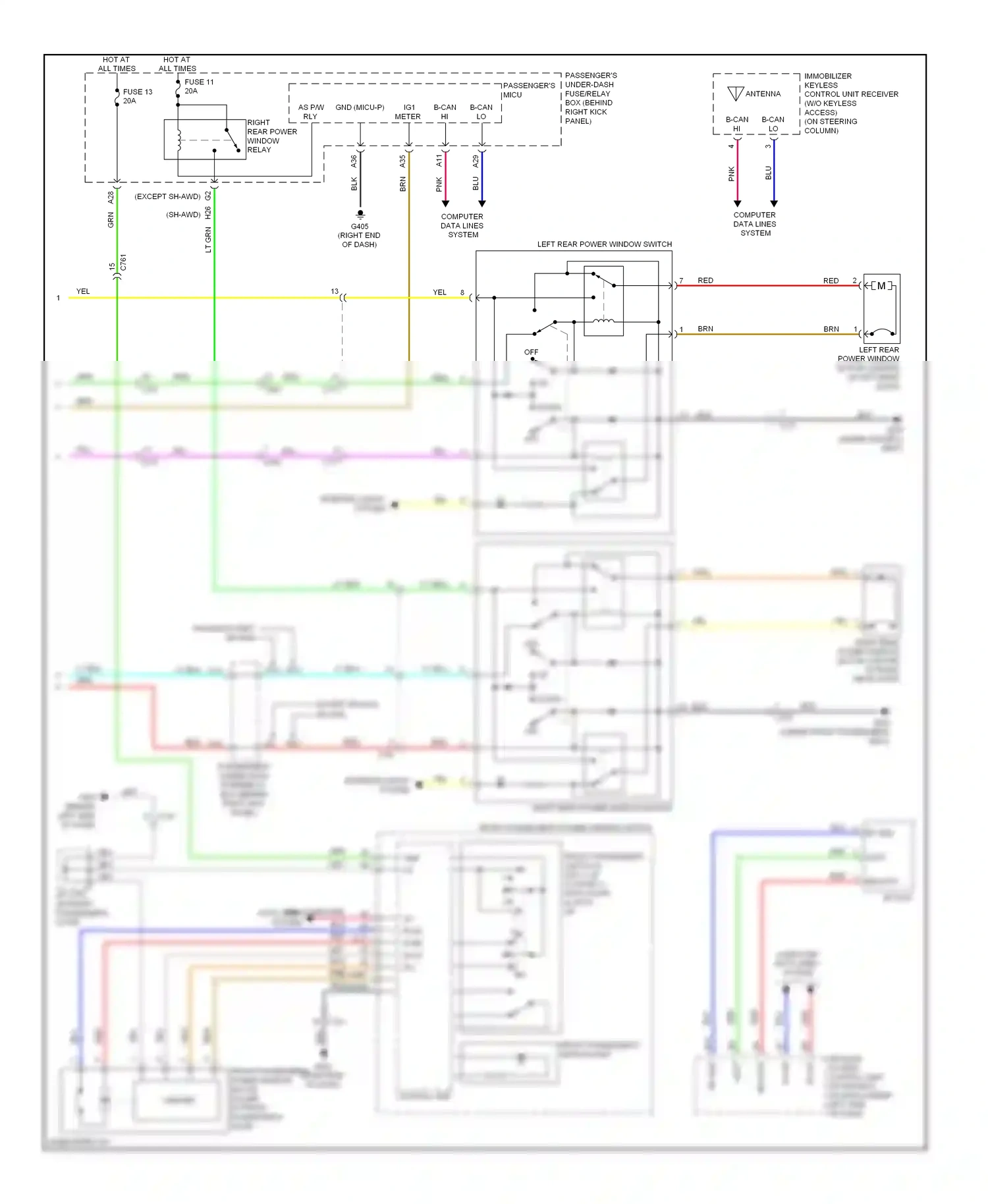 Wiring diagram control unit) for Acura TL IV facelift (2011-2014) (5 of 6)