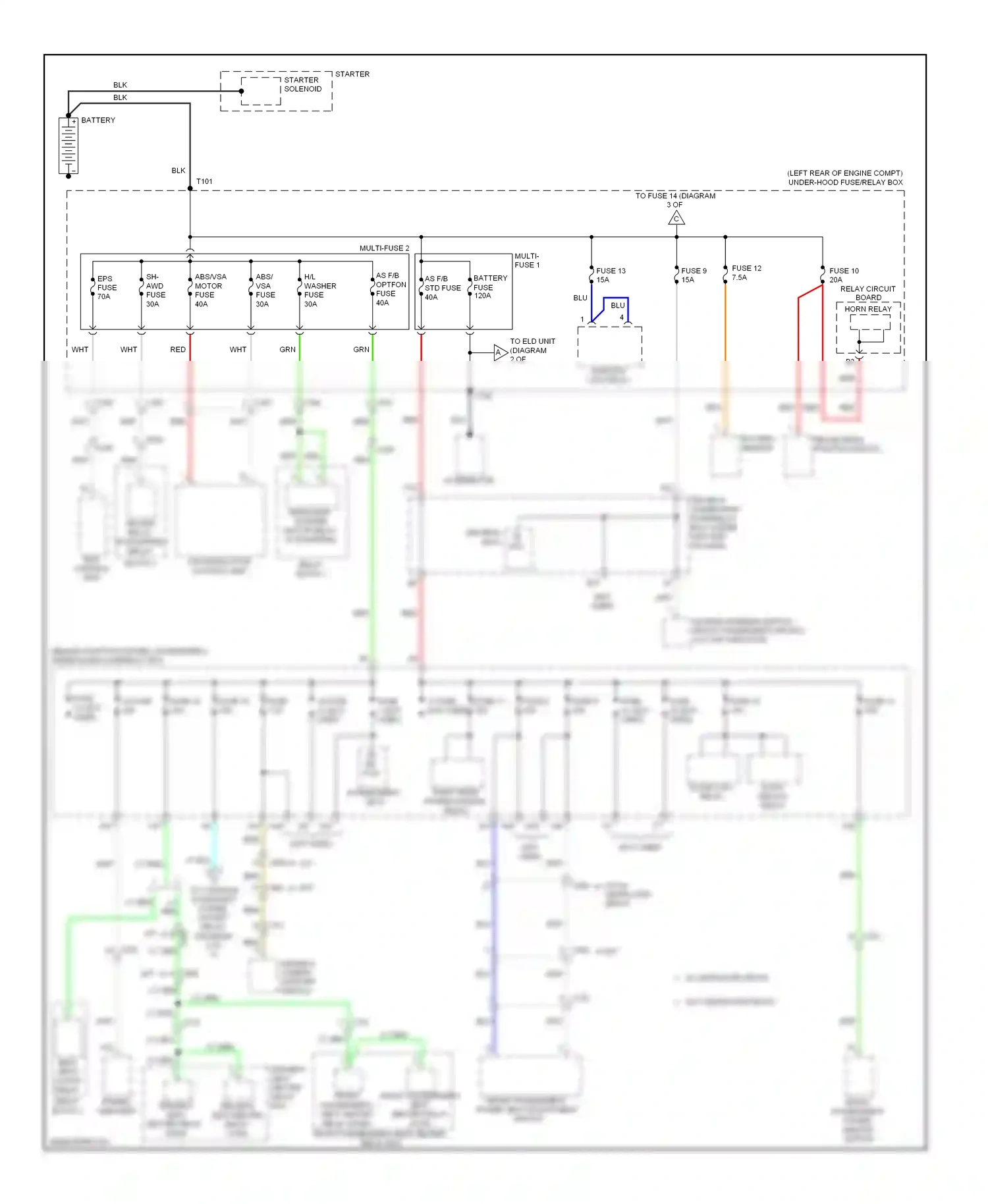 Wiring diagram driver's under-dash for Acura TL IV facelift (2011-2014) (5 of 9)