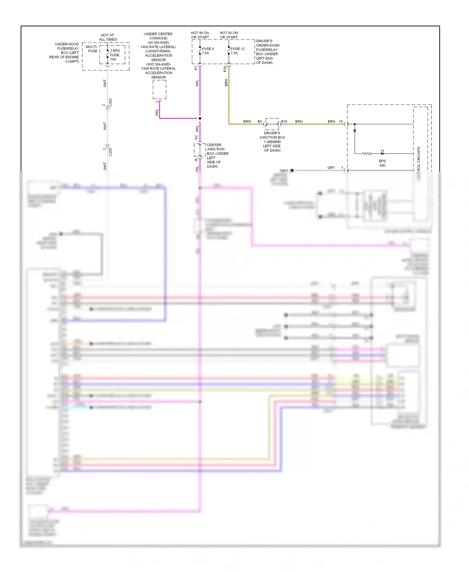 Wiring diagram gauge control module for Acura TL IV facelift (2011-2014) (4 of 25)