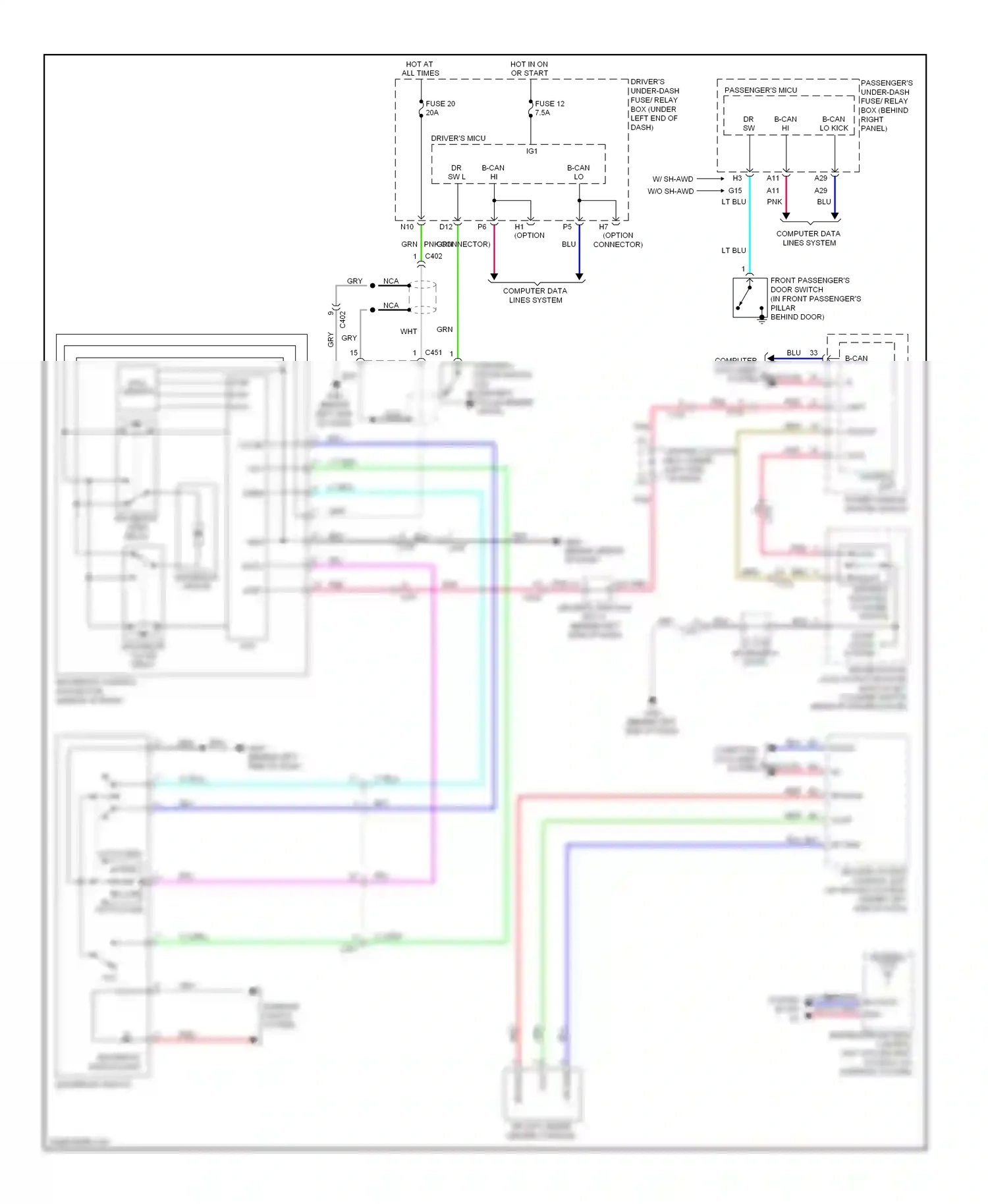 Wiring diagram hall sensor for Acura TL IV facelift (2011-2014) (1 of 1)