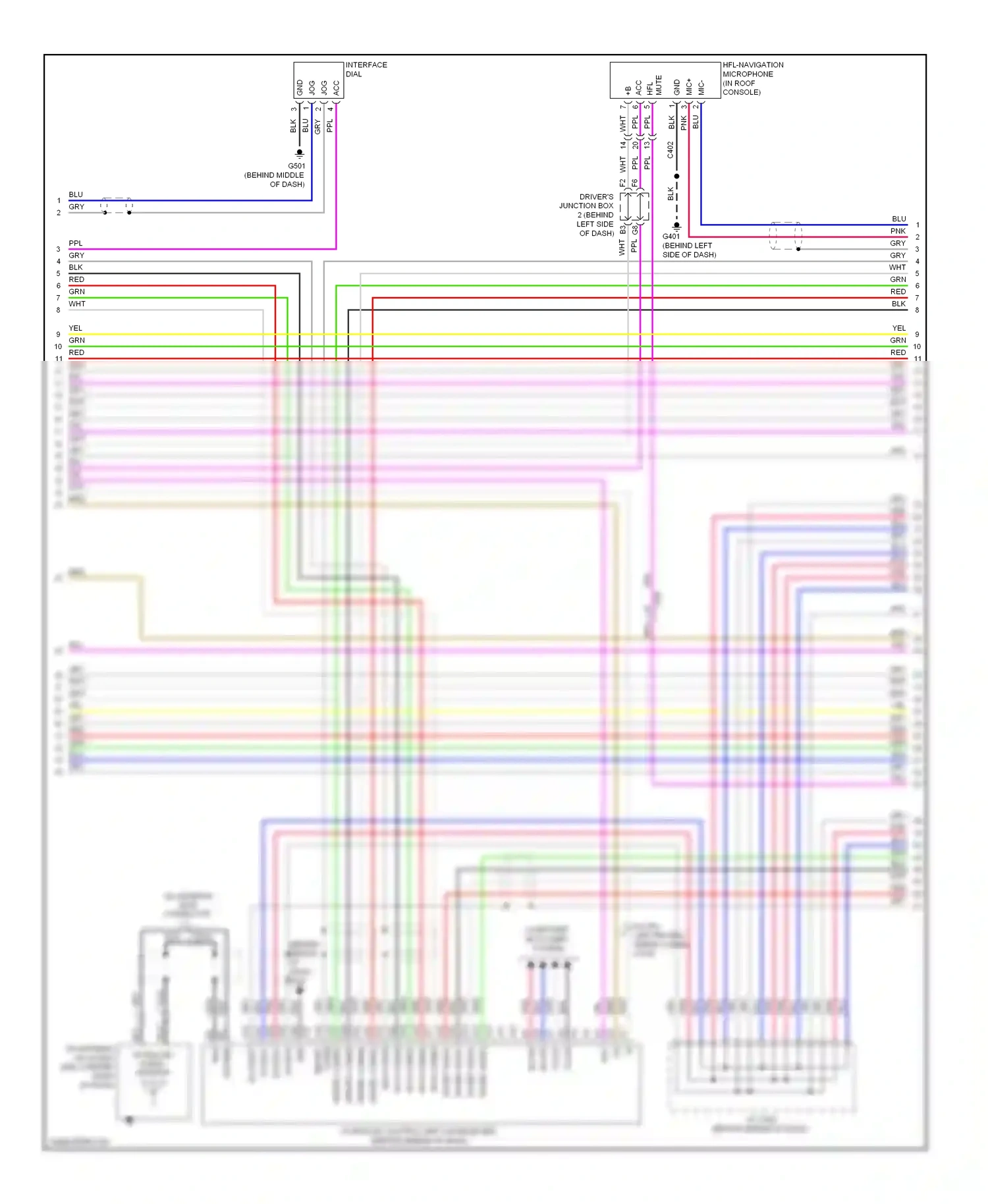 Wiring diagram interface dial for Acura TL IV facelift (2011-2014) (1 of 3)